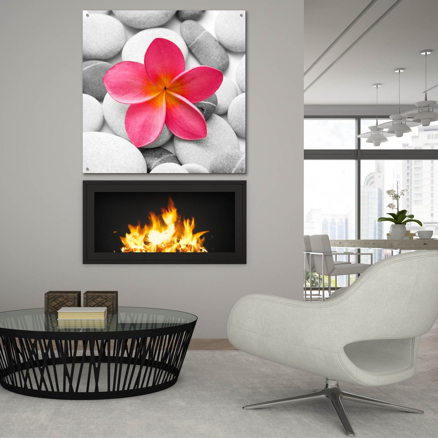 Epic Art 'Zen Flower' by Photoinc Studio, Acrylic Glass Wall Art,36x36