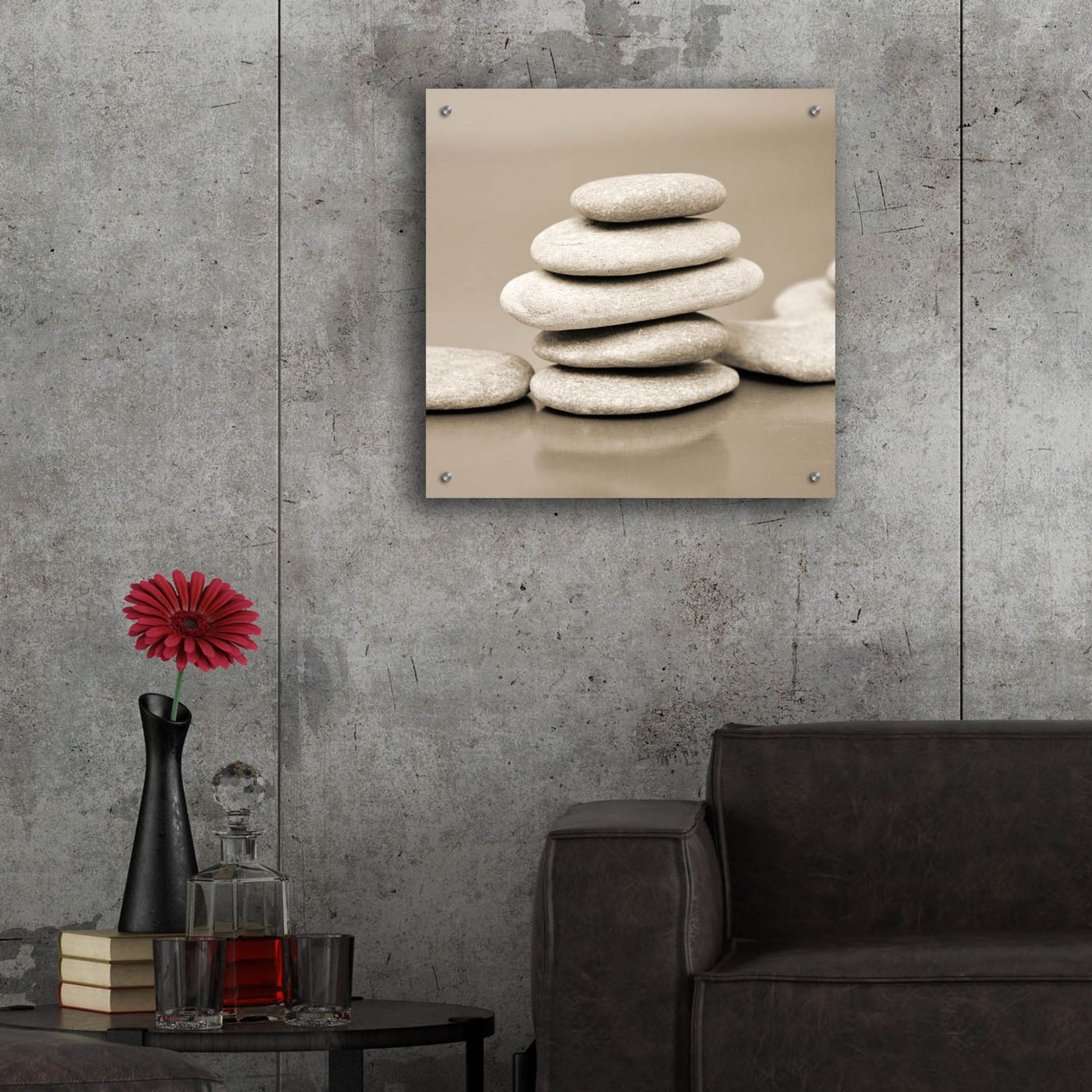 Epic Art 'Zen Pebbles 1' by Photoinc Studio, Acrylic Glass Wall Art,24x24
