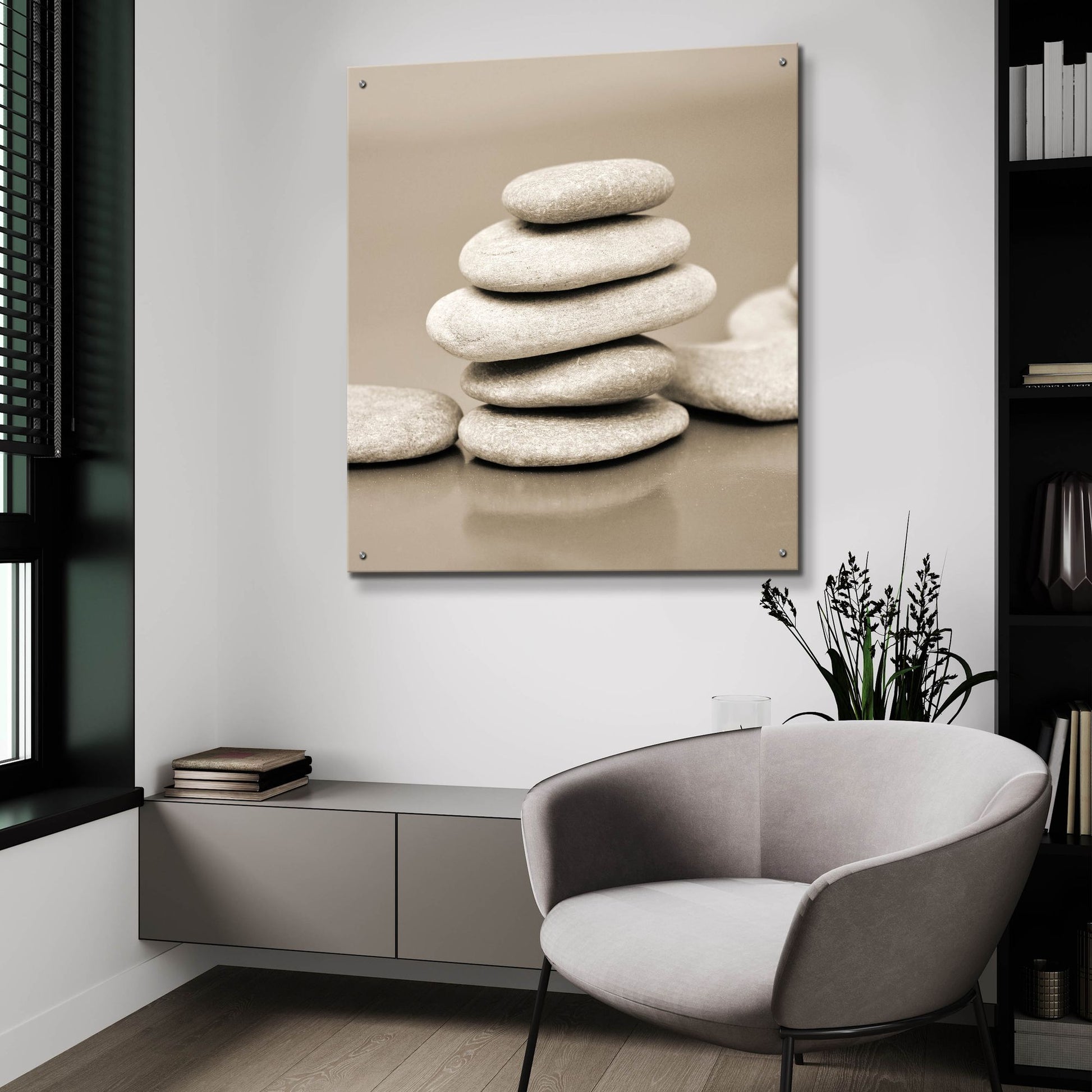 Epic Art 'Zen Pebbles 1' by Photoinc Studio, Acrylic Glass Wall Art,36x36