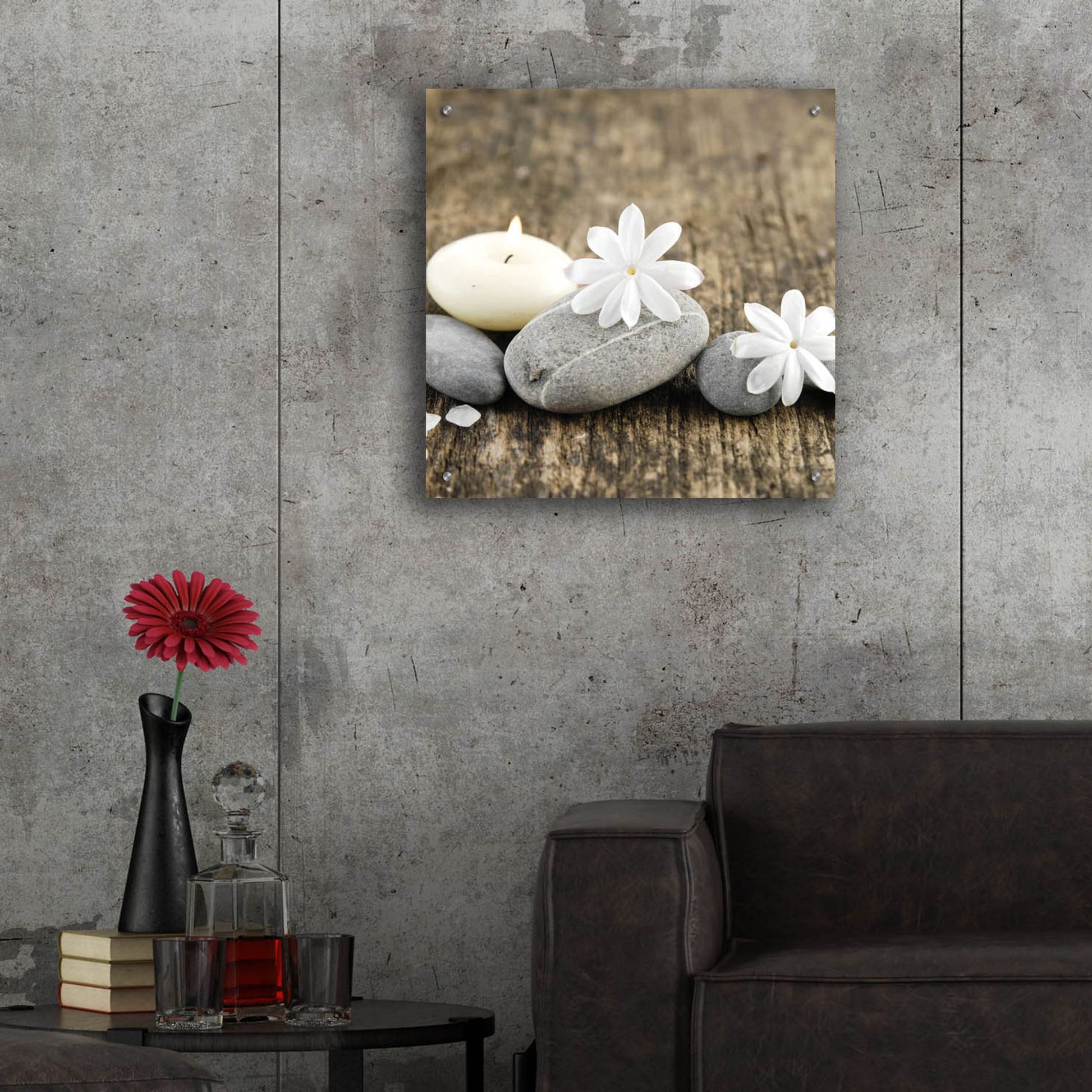 Epic Art 'Zen Pebbles 3' by Photoinc Studio, Acrylic Glass Wall Art,24x24