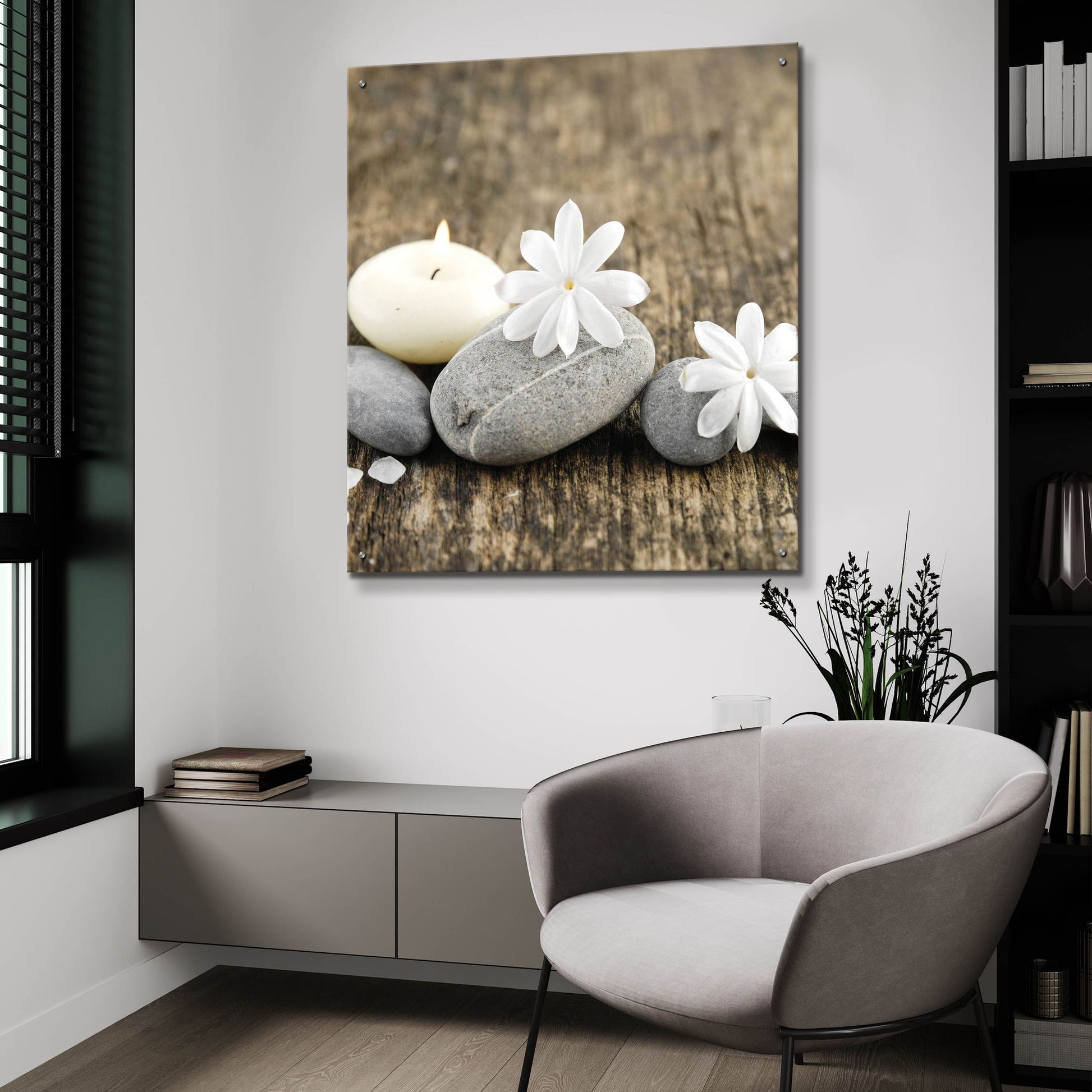 Epic Art 'Zen Pebbles 3' by Photoinc Studio, Acrylic Glass Wall Art,36x36