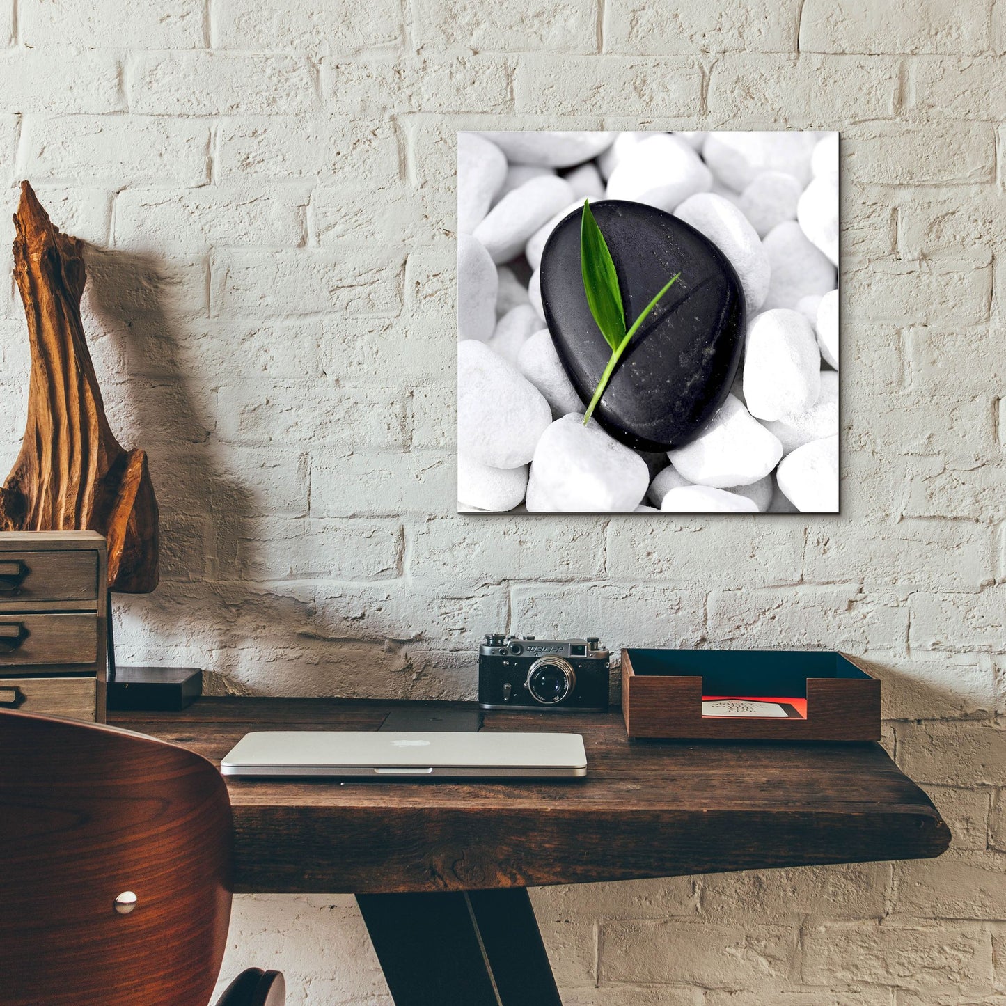 Epic Art 'Zen Stone' by Photoinc Studio, Acrylic Glass Wall Art,12x12