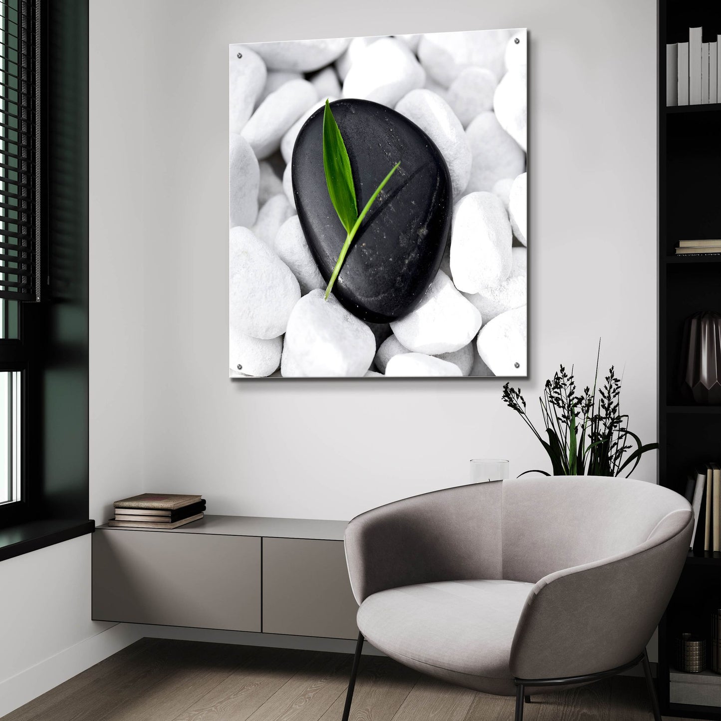 Epic Art 'Zen Stone' by Photoinc Studio, Acrylic Glass Wall Art,36x36