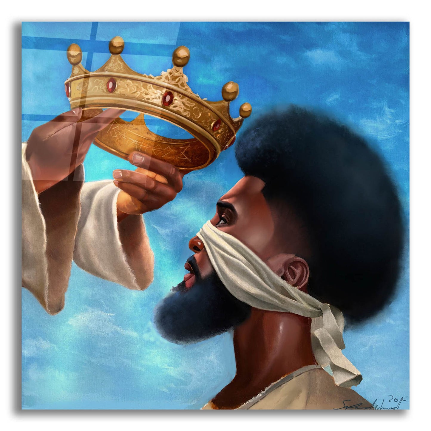 Epic Art 'Crown Me Lord Man' by Salaam Muhammad, Acrylic Glass Wall Art