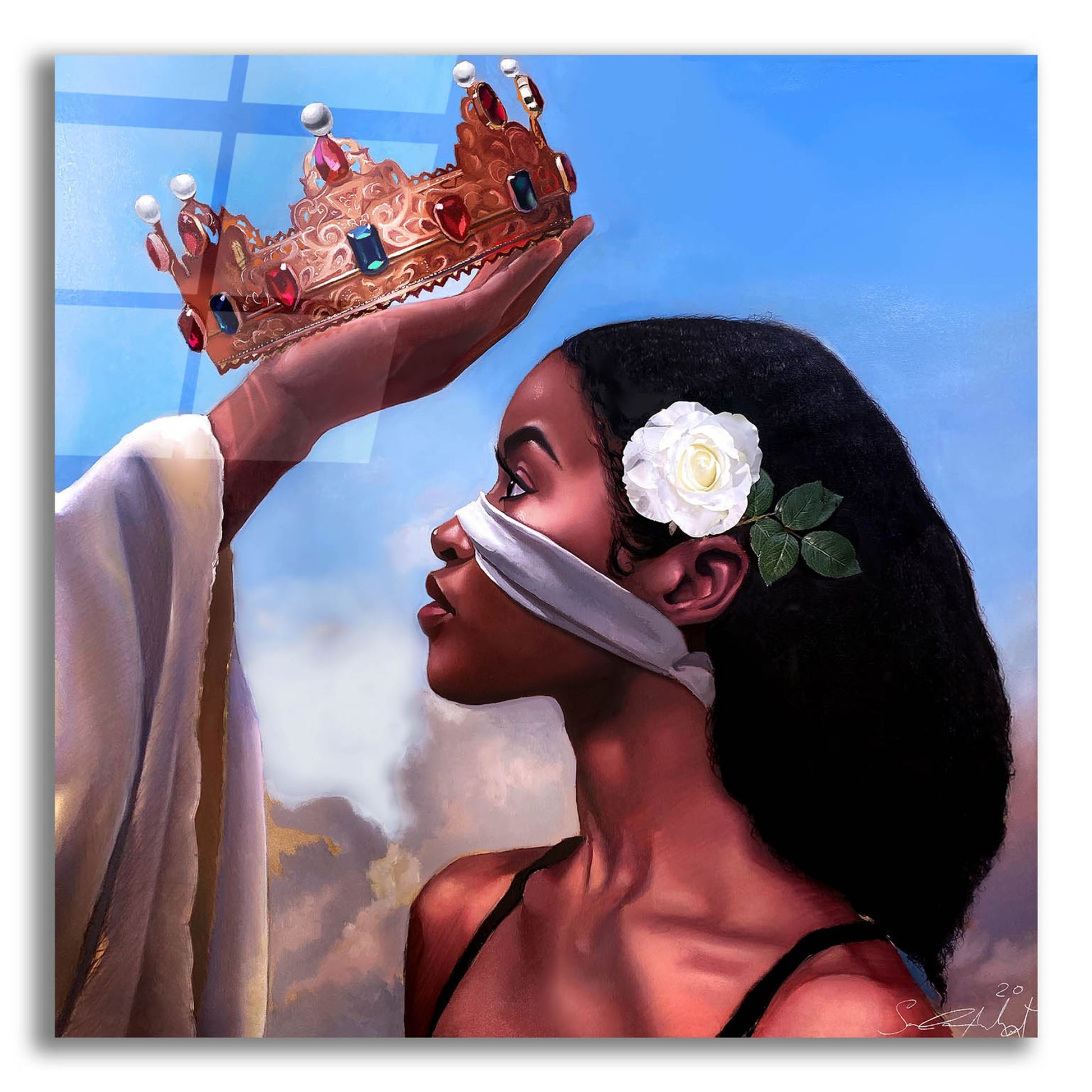 Epic Art 'Crown Me Lord Woman' by Salaam Muhammad, Acrylic Glass Wall Art