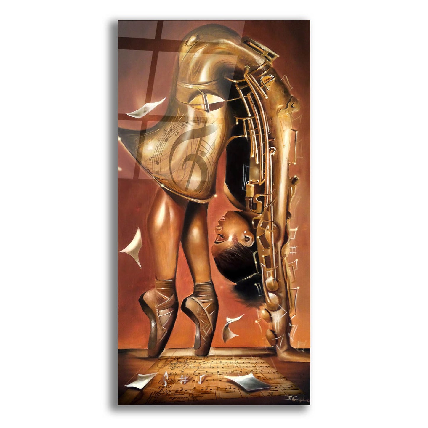 Epic Art 'Balletic Tune' by Salaam Muhammad, Acrylic Glass Wall Art