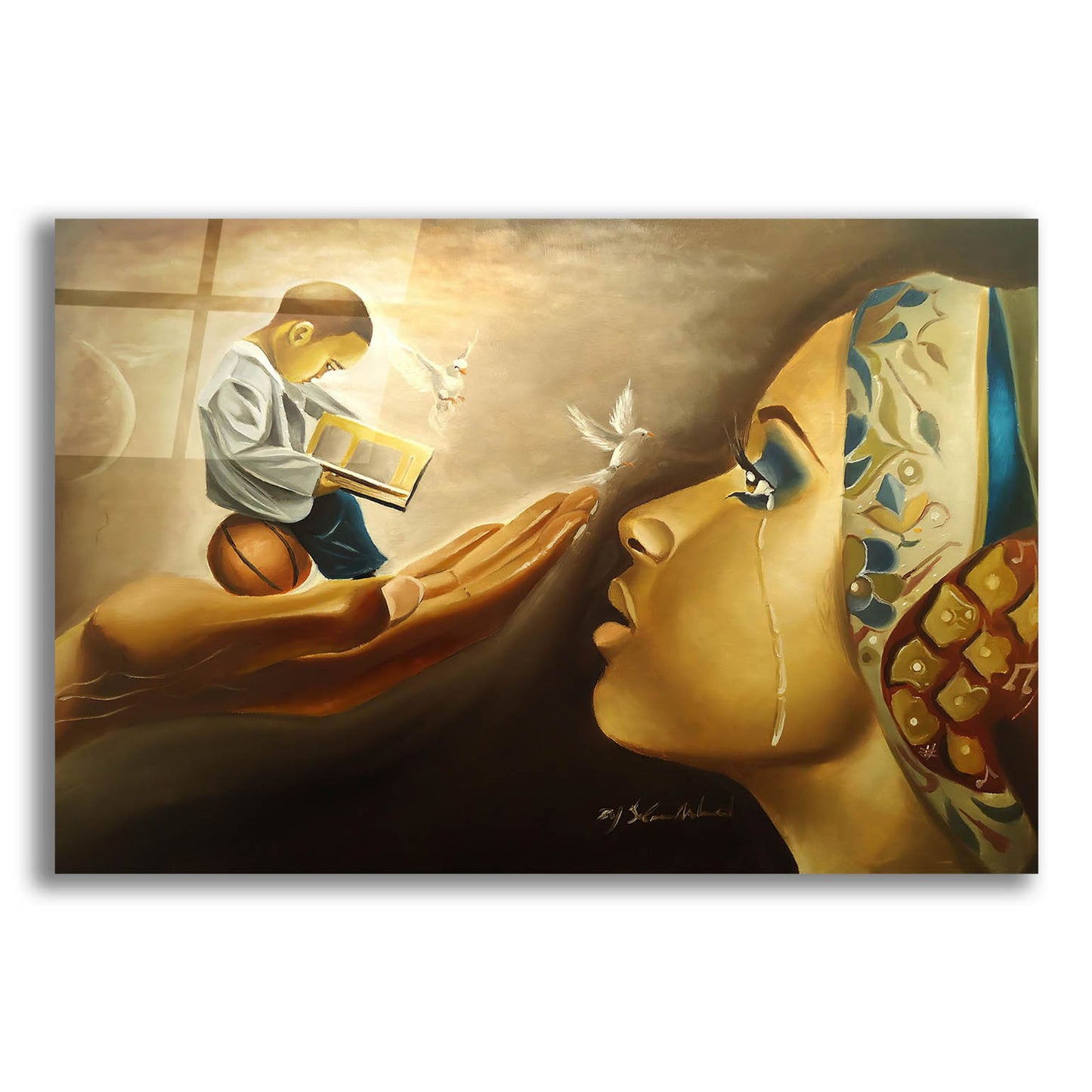 Epic Art 'Mother Behold Your Child' by Salaam Muhammad, Acrylic Glass Wall Art