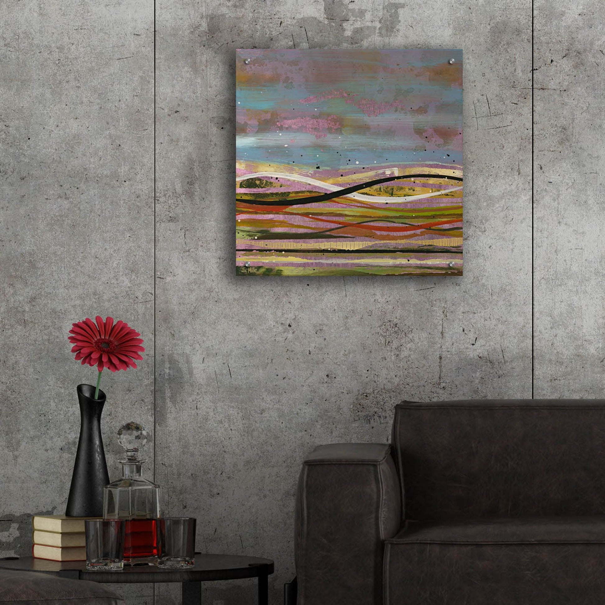 Epic Art 'High Plains 1' by Scott Hile, Acrylic Glass Wall Art,24x24