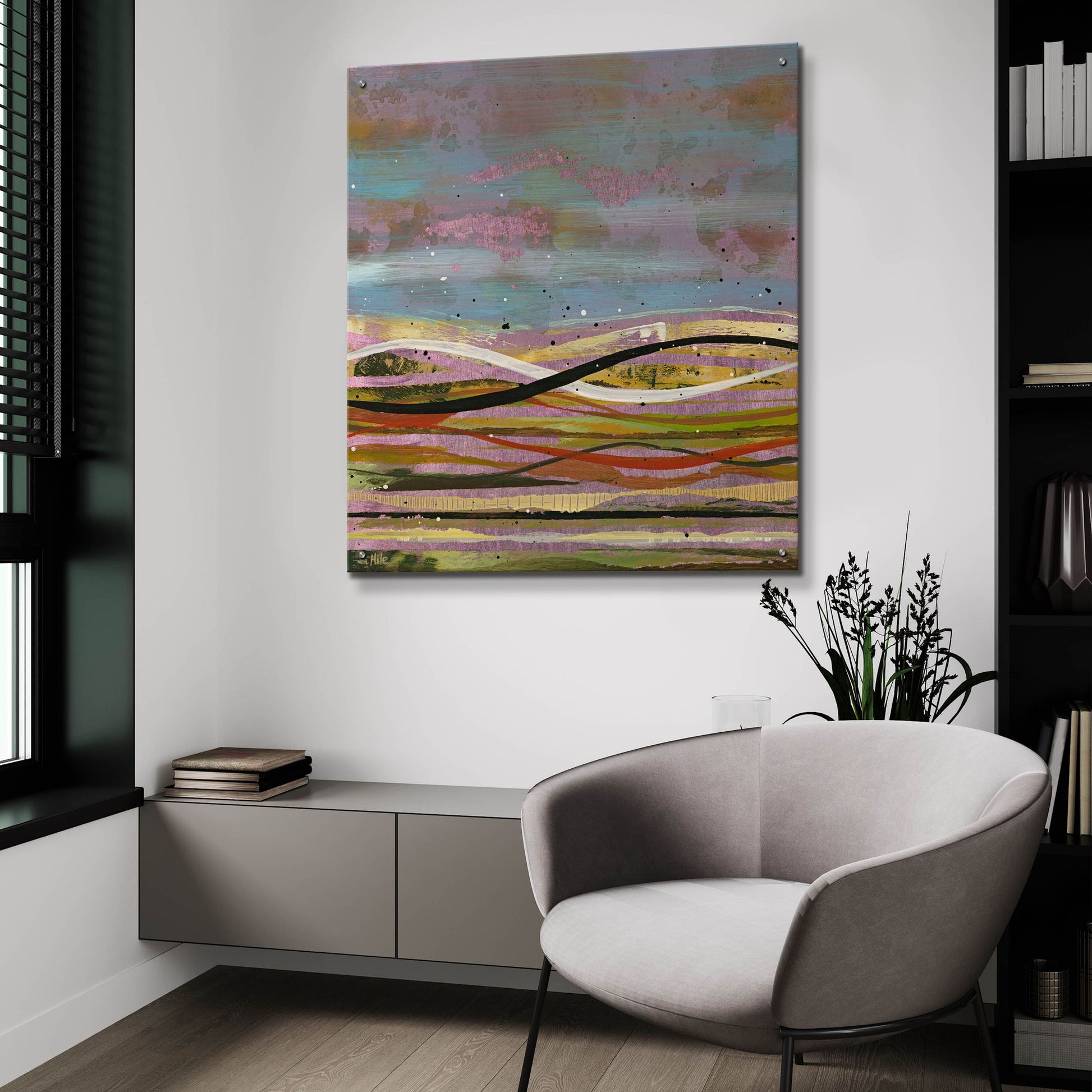 Epic Art 'High Plains 1' by Scott Hile, Acrylic Glass Wall Art,36x36