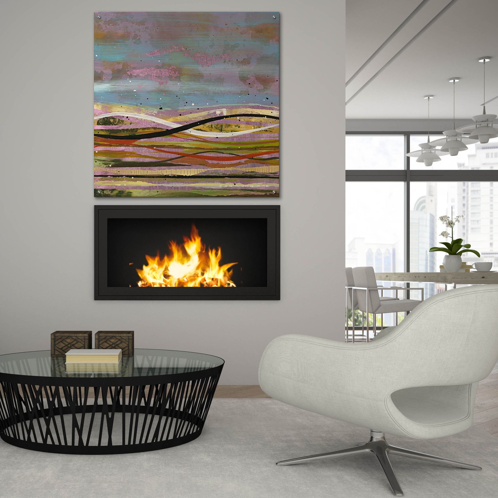 Epic Art 'High Plains 1' by Scott Hile, Acrylic Glass Wall Art,36x36