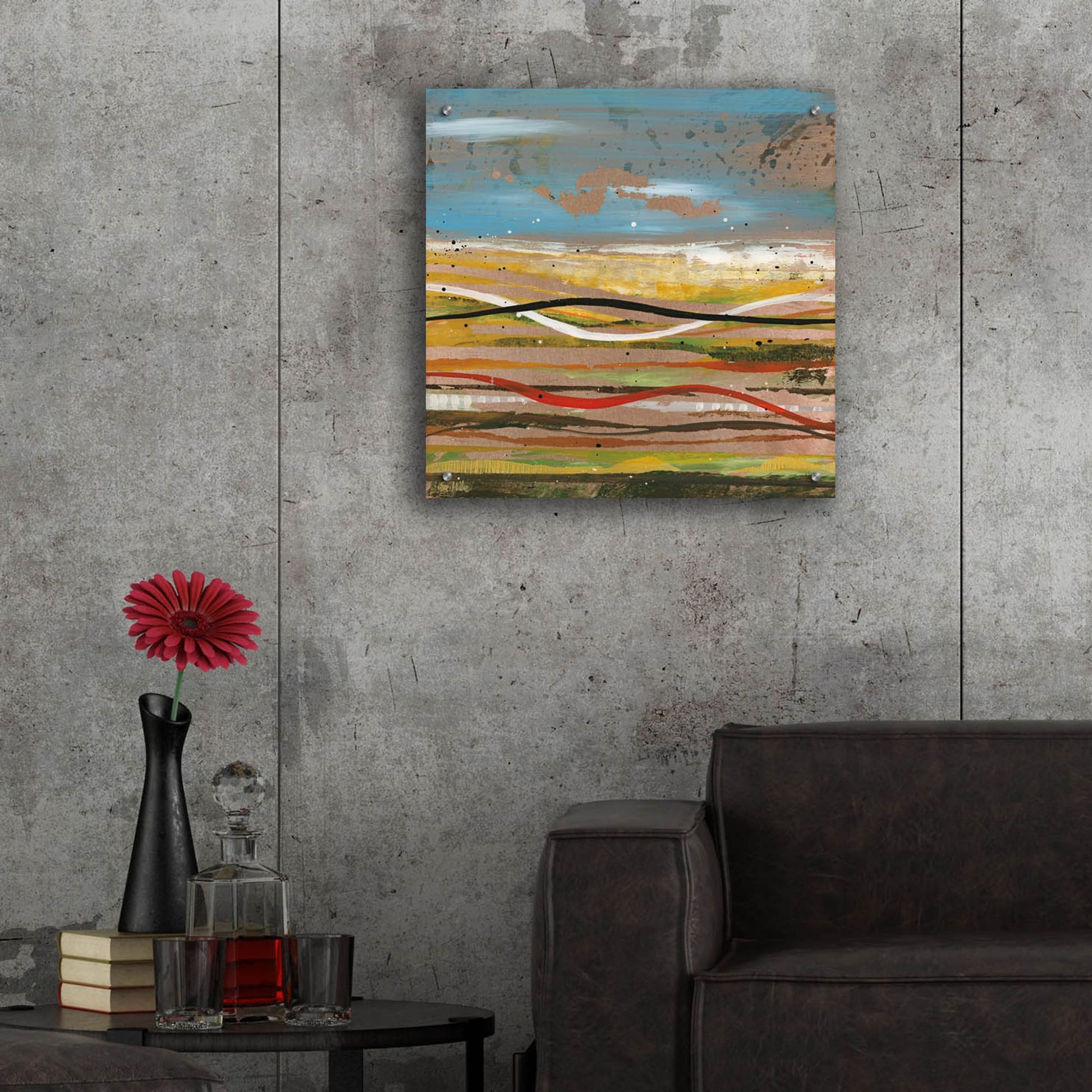 Epic Art 'High Plains 2' by Scott Hile, Acrylic Glass Wall Art,24x24