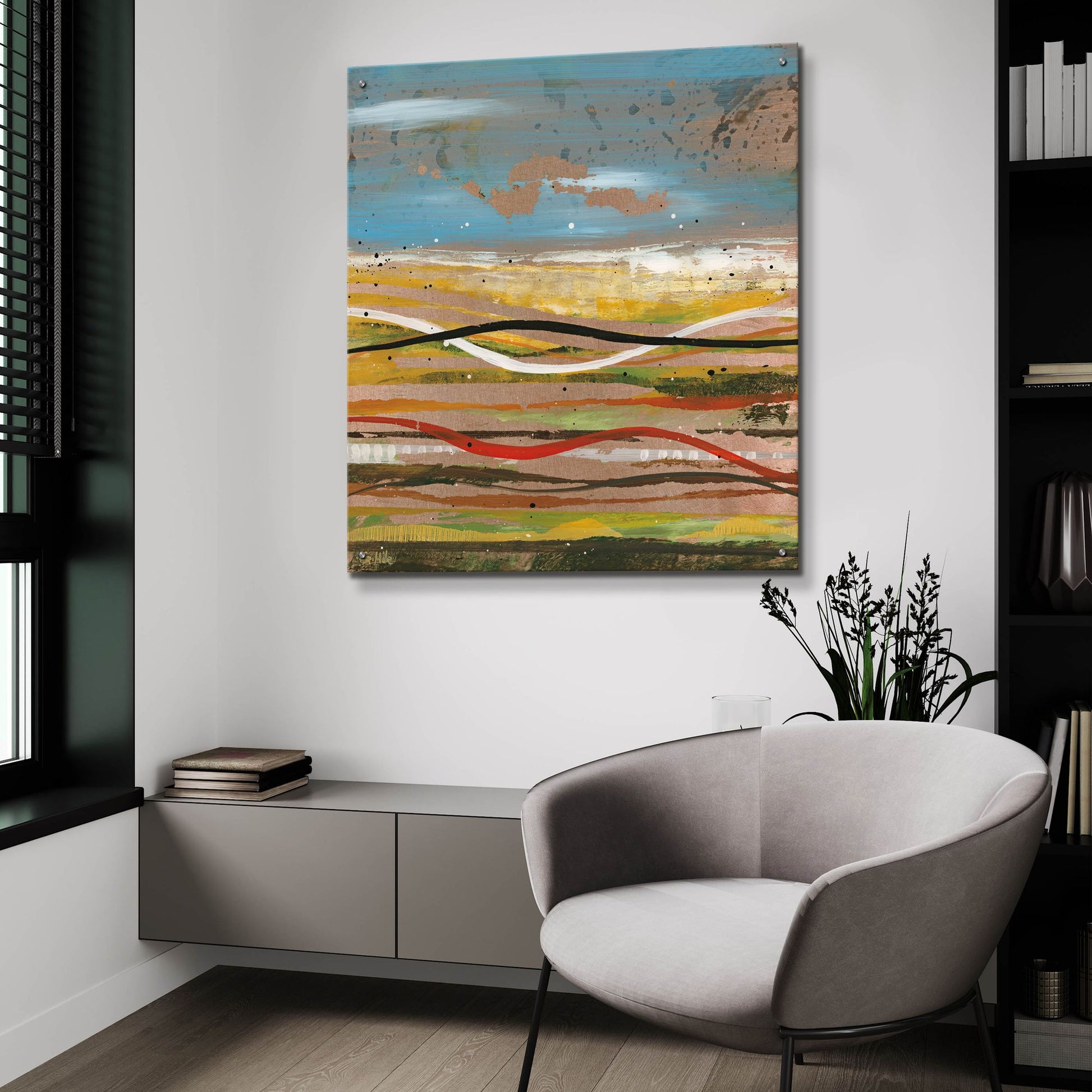 Epic Art 'High Plains 2' by Scott Hile, Acrylic Glass Wall Art,36x36