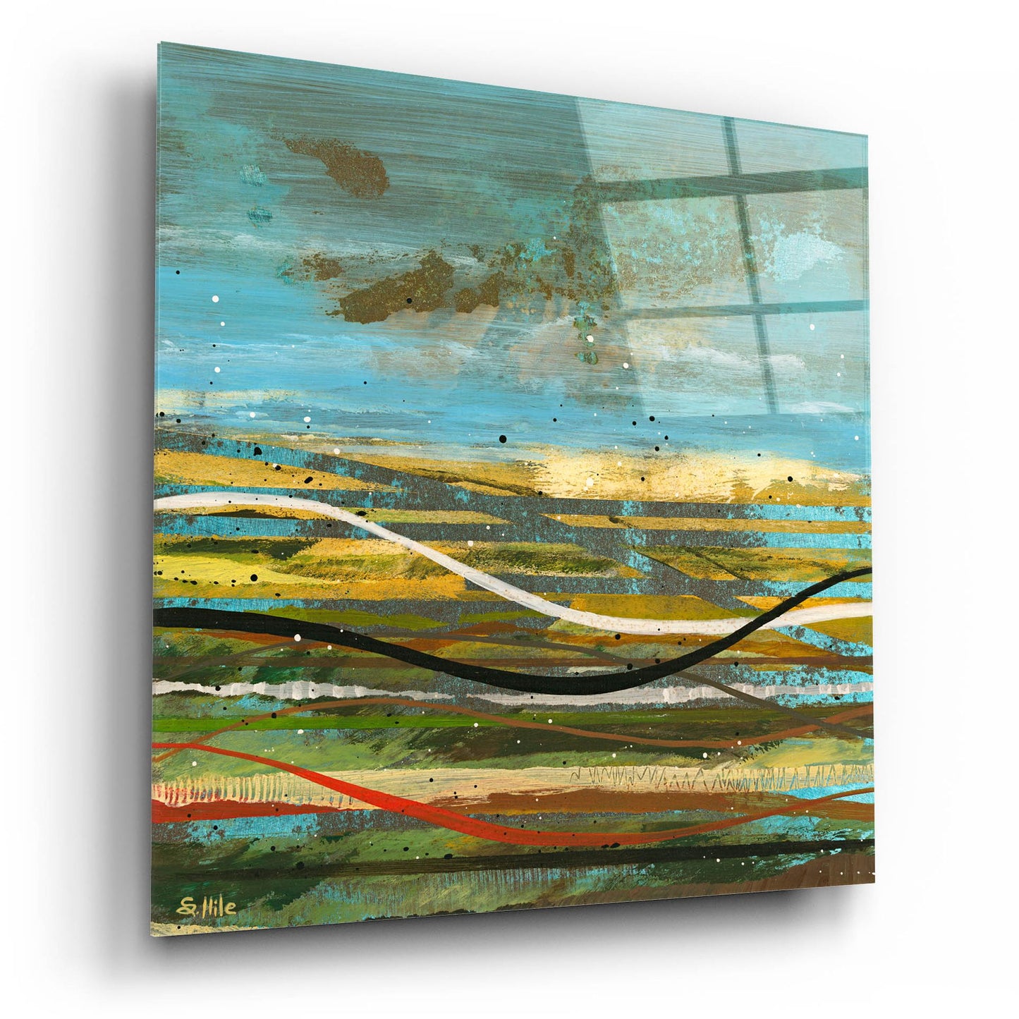 Epic Art 'High Plains 3' by Scott Hile, Acrylic Glass Wall Art,12x12