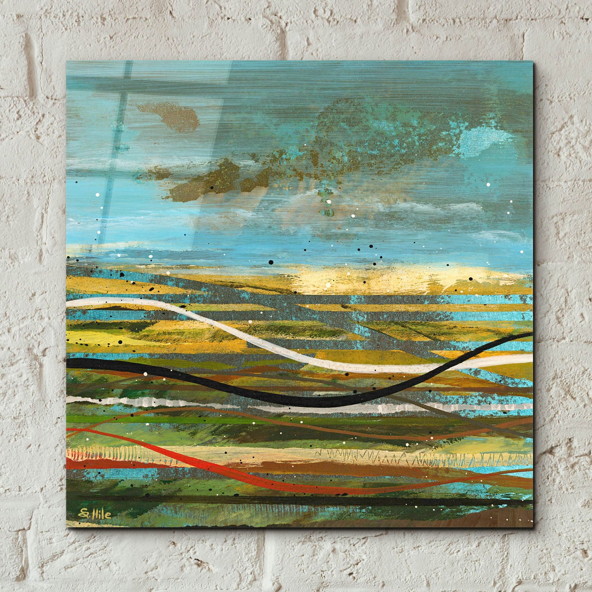 Epic Art 'High Plains 3' by Scott Hile, Acrylic Glass Wall Art,12x12