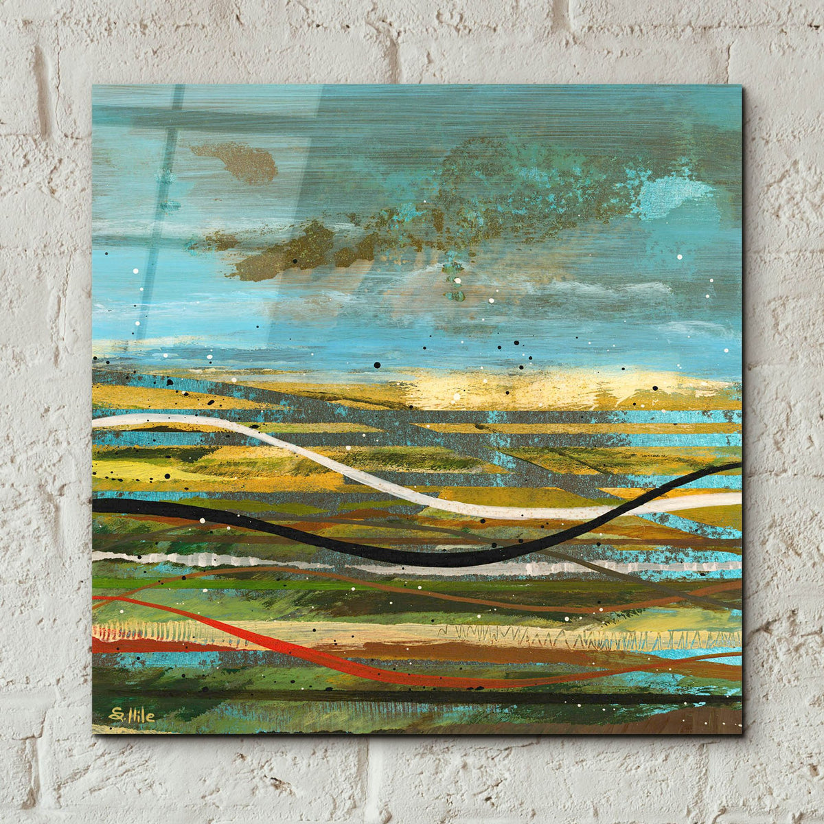 Epic Art 'High Plains 3' by Scott Hile, Acrylic Glass Wall Art,12x12