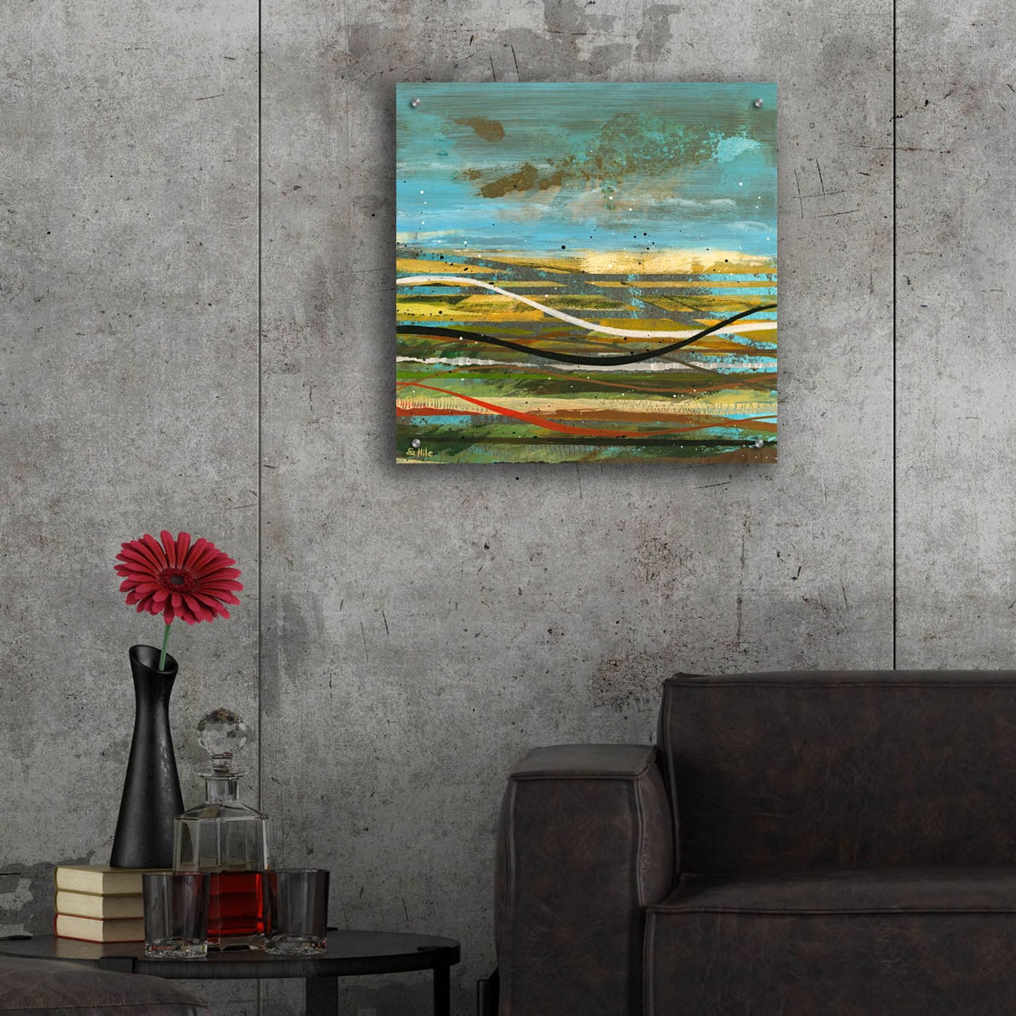 Epic Art 'High Plains 3' by Scott Hile, Acrylic Glass Wall Art,24x24