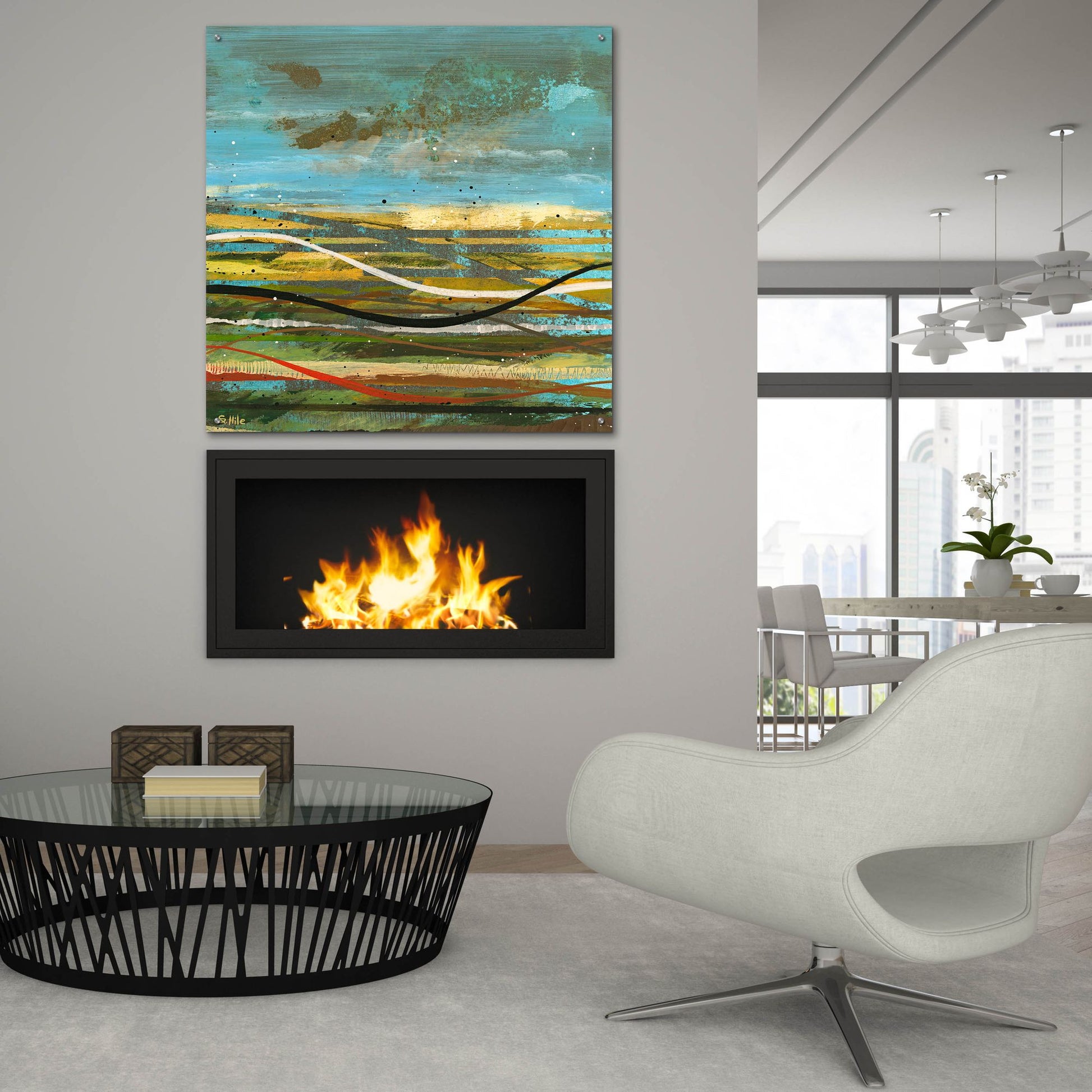 Epic Art 'High Plains 3' by Scott Hile, Acrylic Glass Wall Art,36x36