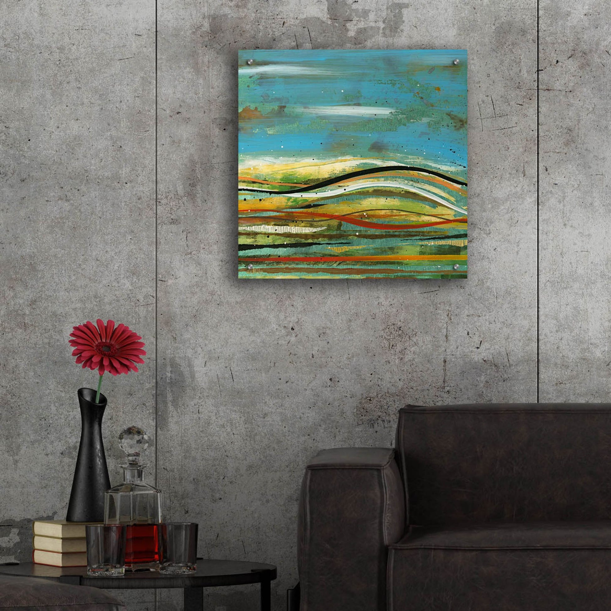 Epic Art 'High Plains 4' by Scott Hile, Acrylic Glass Wall Art,24x24