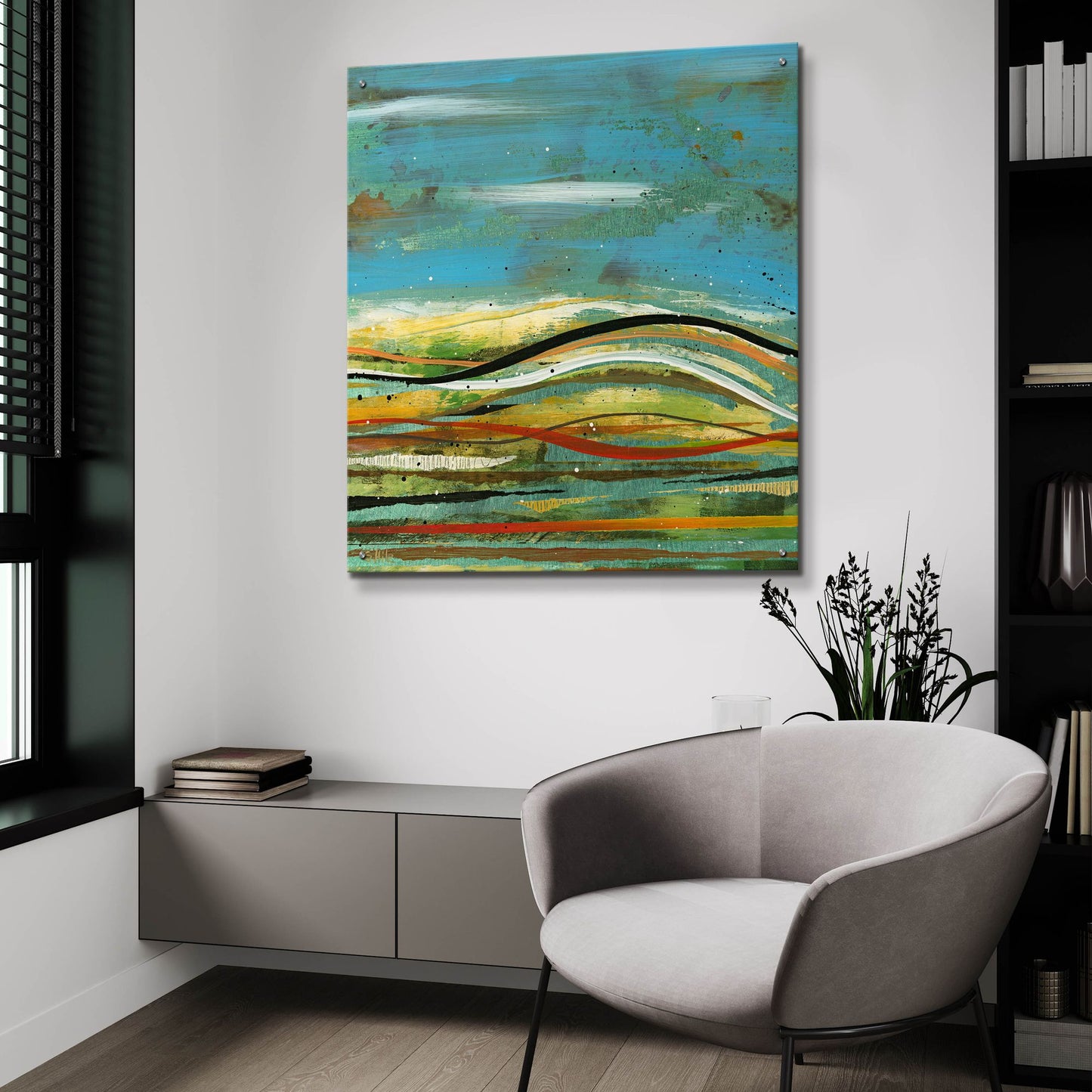 Epic Art 'High Plains 4' by Scott Hile, Acrylic Glass Wall Art,36x36