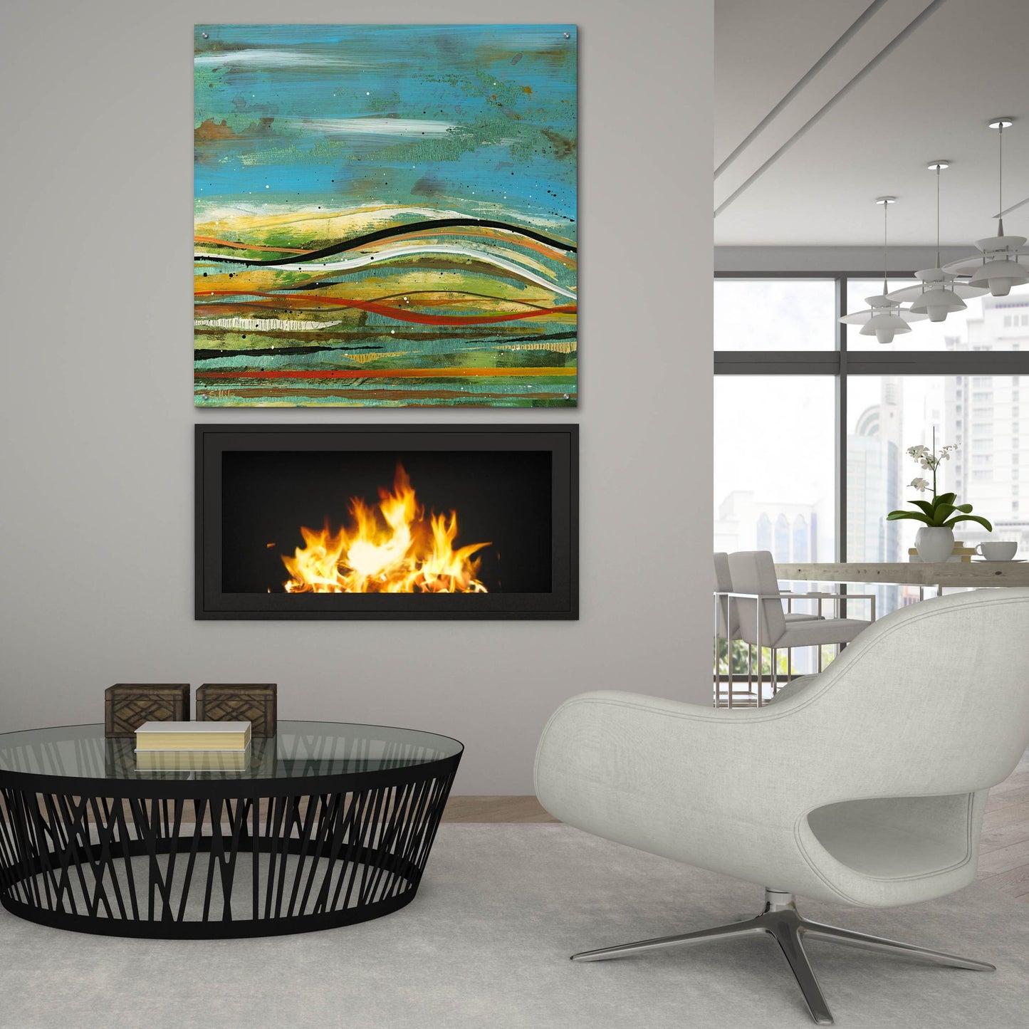 Epic Art 'High Plains 4' by Scott Hile, Acrylic Glass Wall Art,36x36