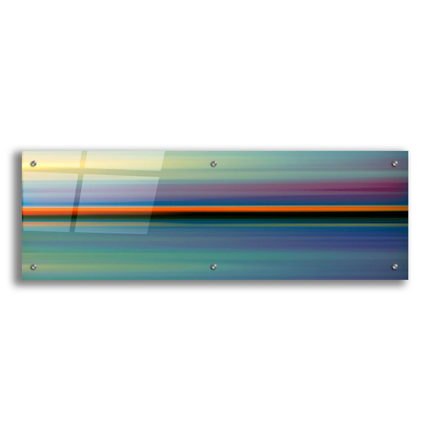 Epic Art 'Red Line Horizon' by Scott Hile, Acrylic Glass Wall Art