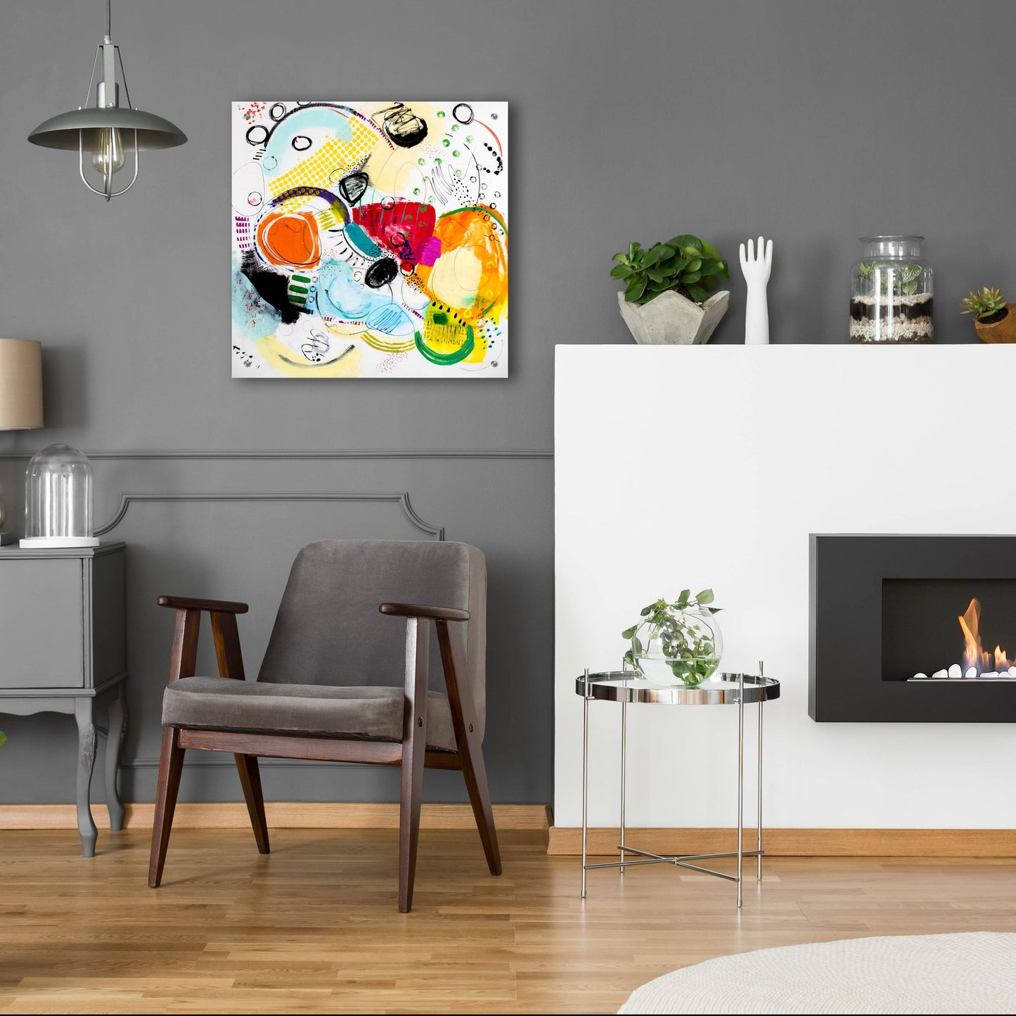 Epic Art 'Silver Lake Series #2' by Serene Greene, Acrylic Glass Wall Art,24x24