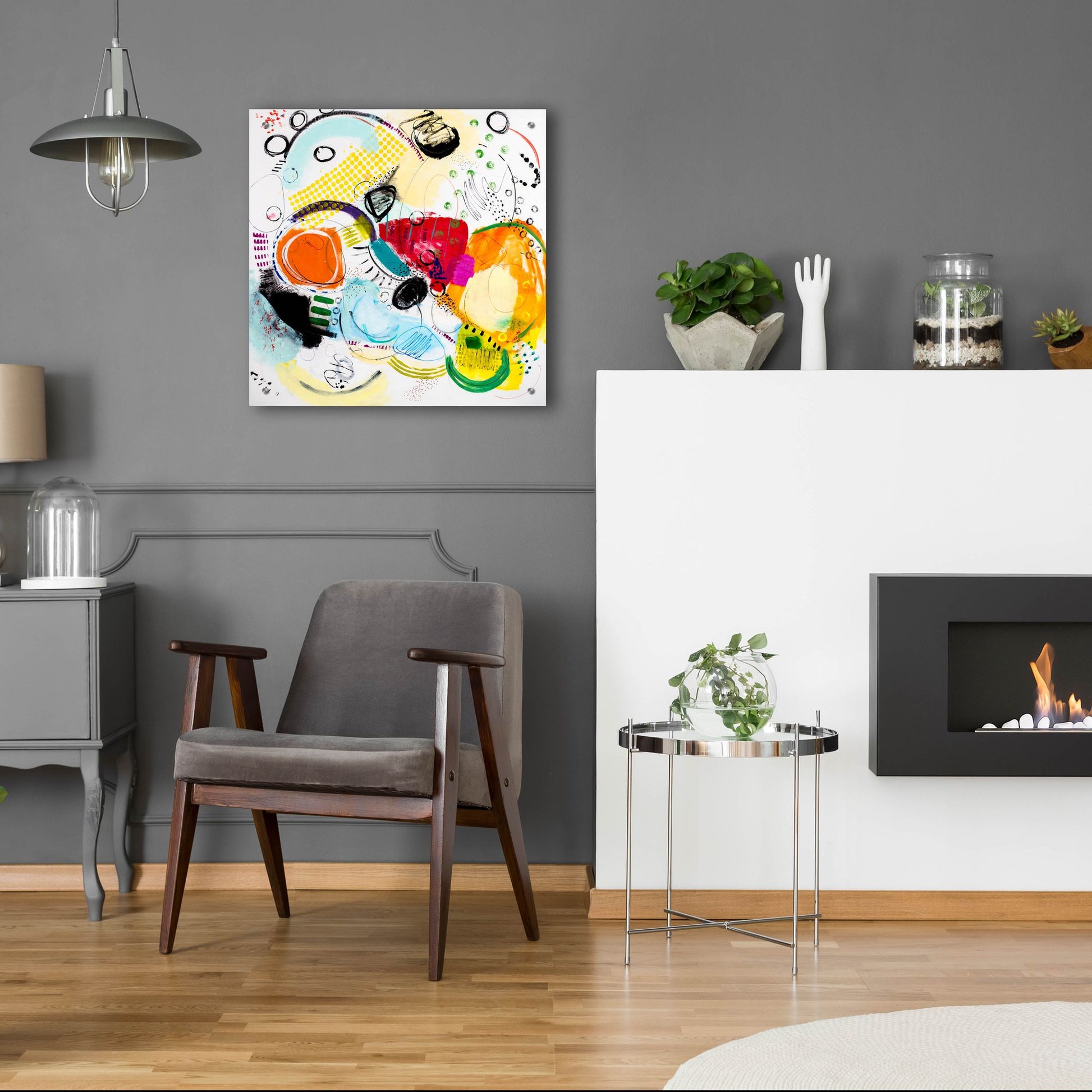 Epic Art 'Silver Lake Series #2' by Serene Greene, Acrylic Glass Wall Art,24x24