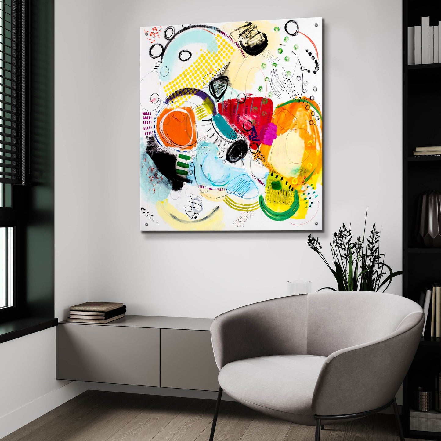 Epic Art 'Silver Lake Series #2' by Serene Greene, Acrylic Glass Wall Art,36x36