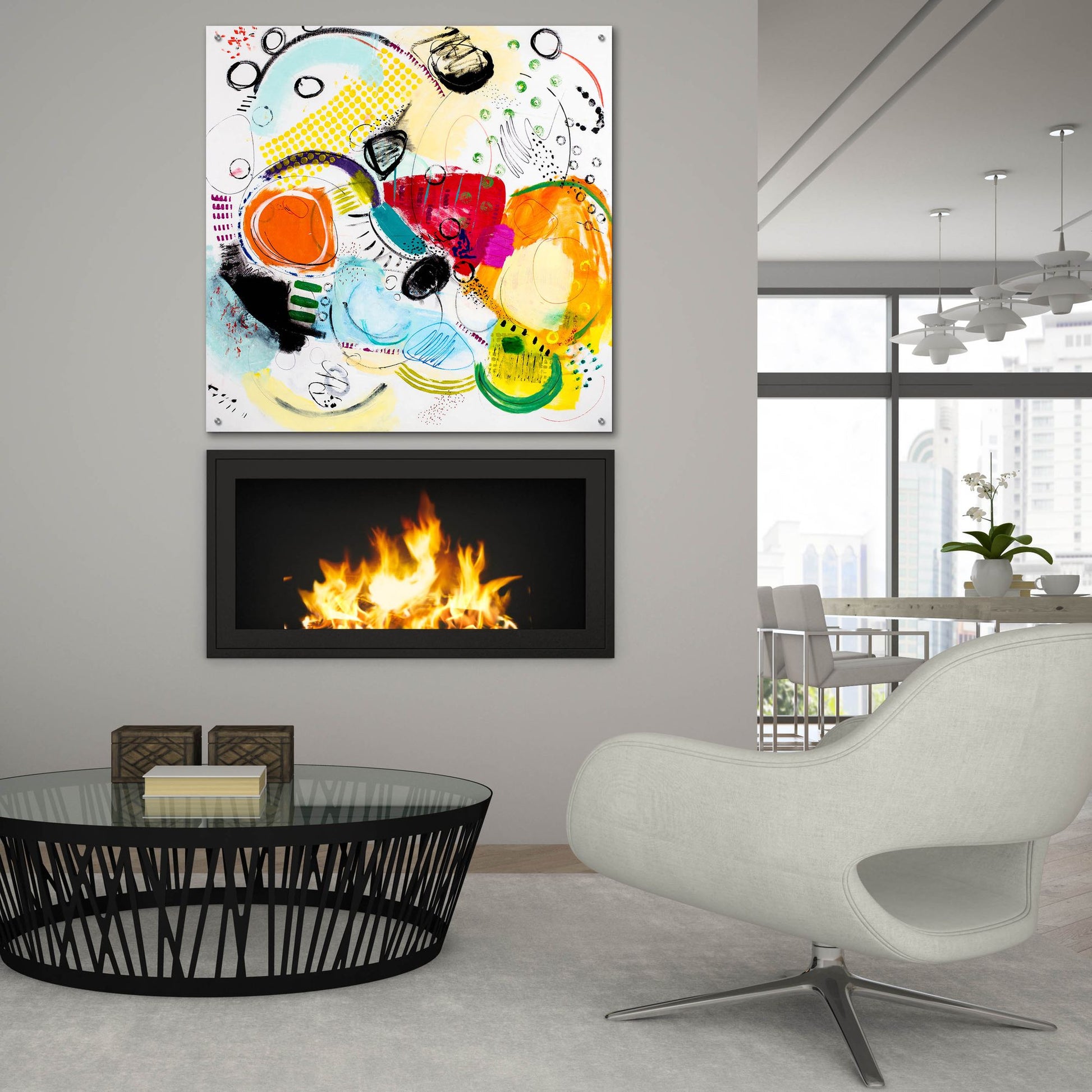 Epic Art 'Silver Lake Series #2' by Serene Greene, Acrylic Glass Wall Art,36x36