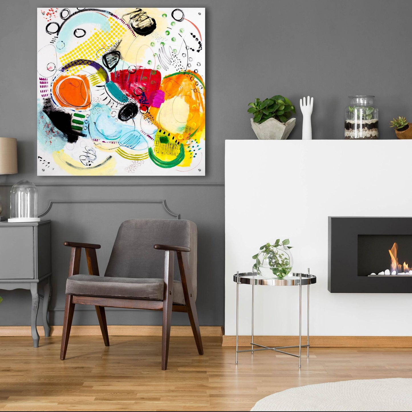 Epic Art 'Silver Lake Series #2' by Serene Greene, Acrylic Glass Wall Art,36x36