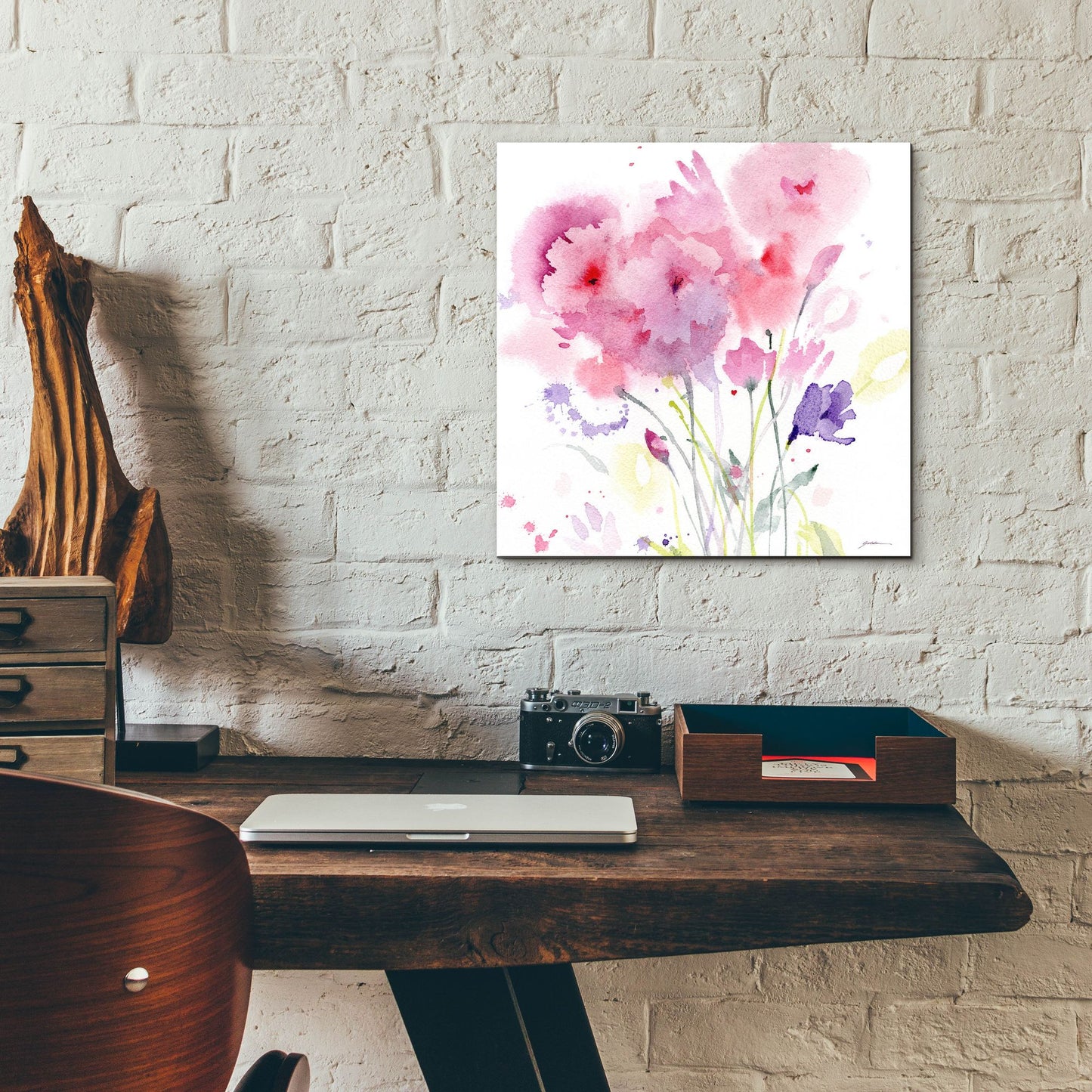 Epic Art 'Blush Garden' by Sheila Golden, Acrylic Glass Wall Art,12x12