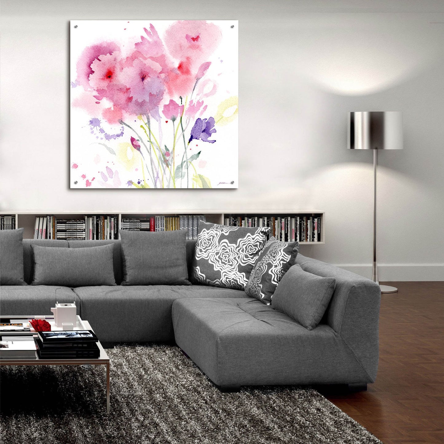 Epic Art 'Blush Garden' by Sheila Golden, Acrylic Glass Wall Art,36x36