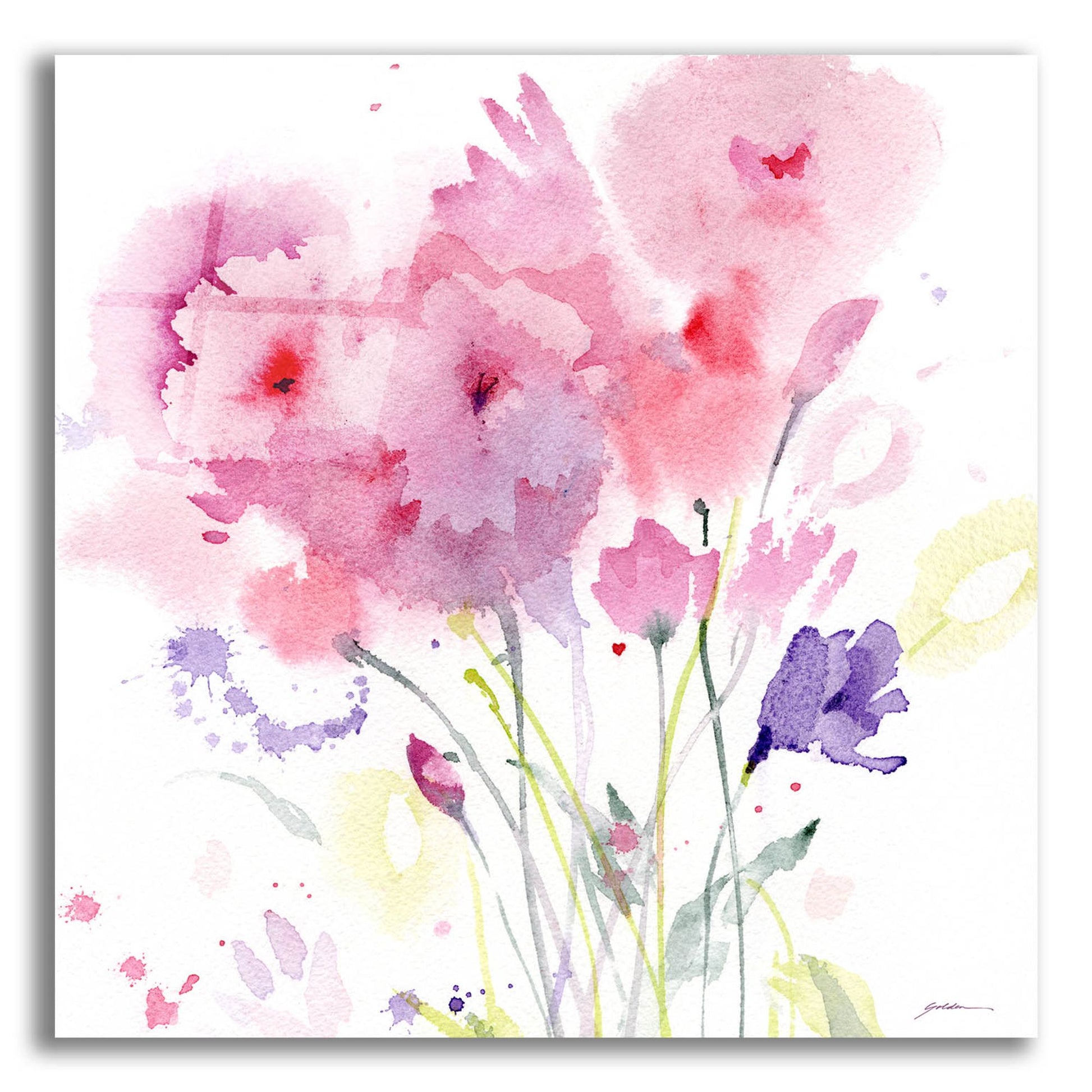 Epic Art 'Blush Garden' by Sheila Golden, Acrylic Glass Wall Art