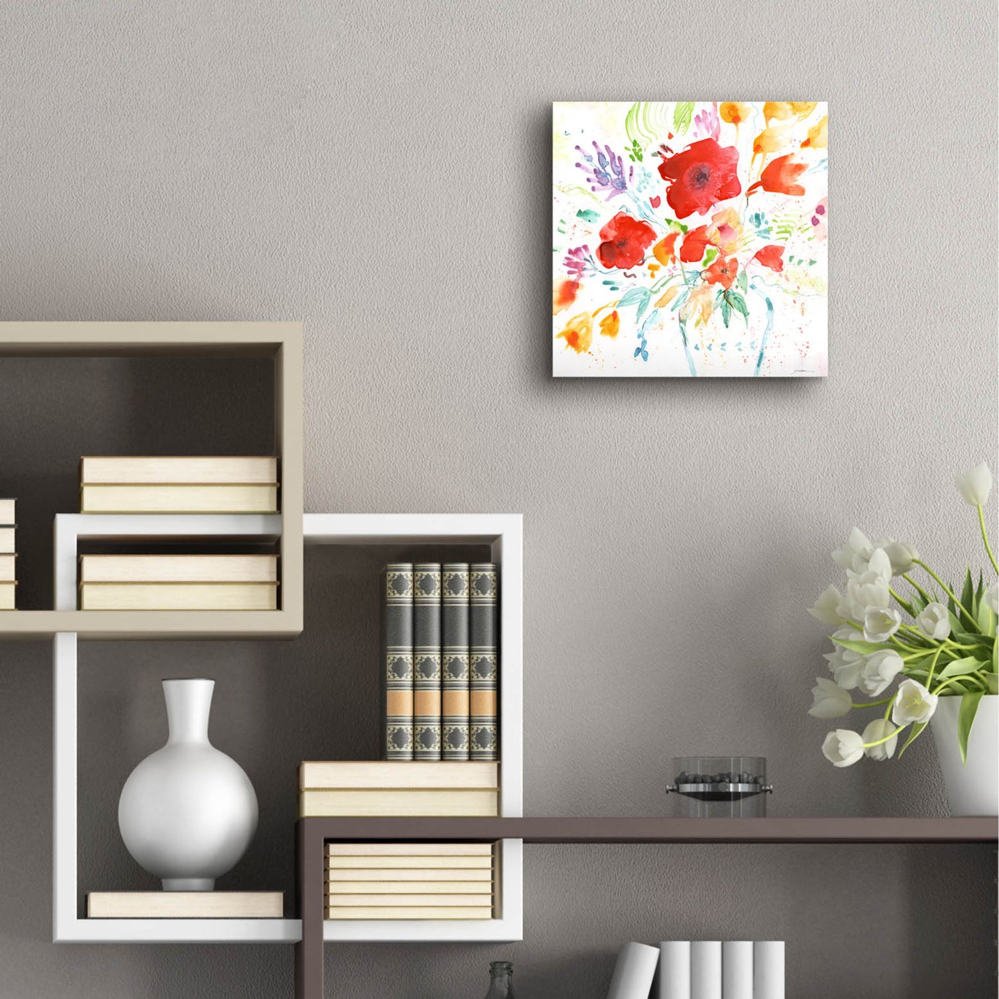 Epic Art 'Bright Bouquet' by Sheila Golden, Acrylic Glass Wall Art,12x12