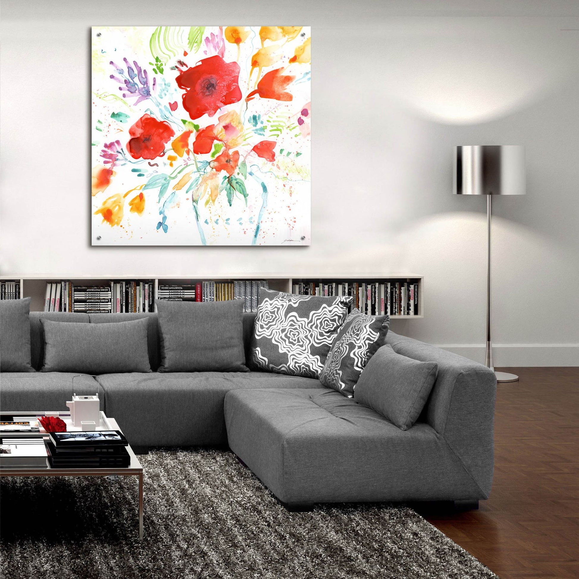 Epic Art 'Bright Bouquet' by Sheila Golden, Acrylic Glass Wall Art,36x36