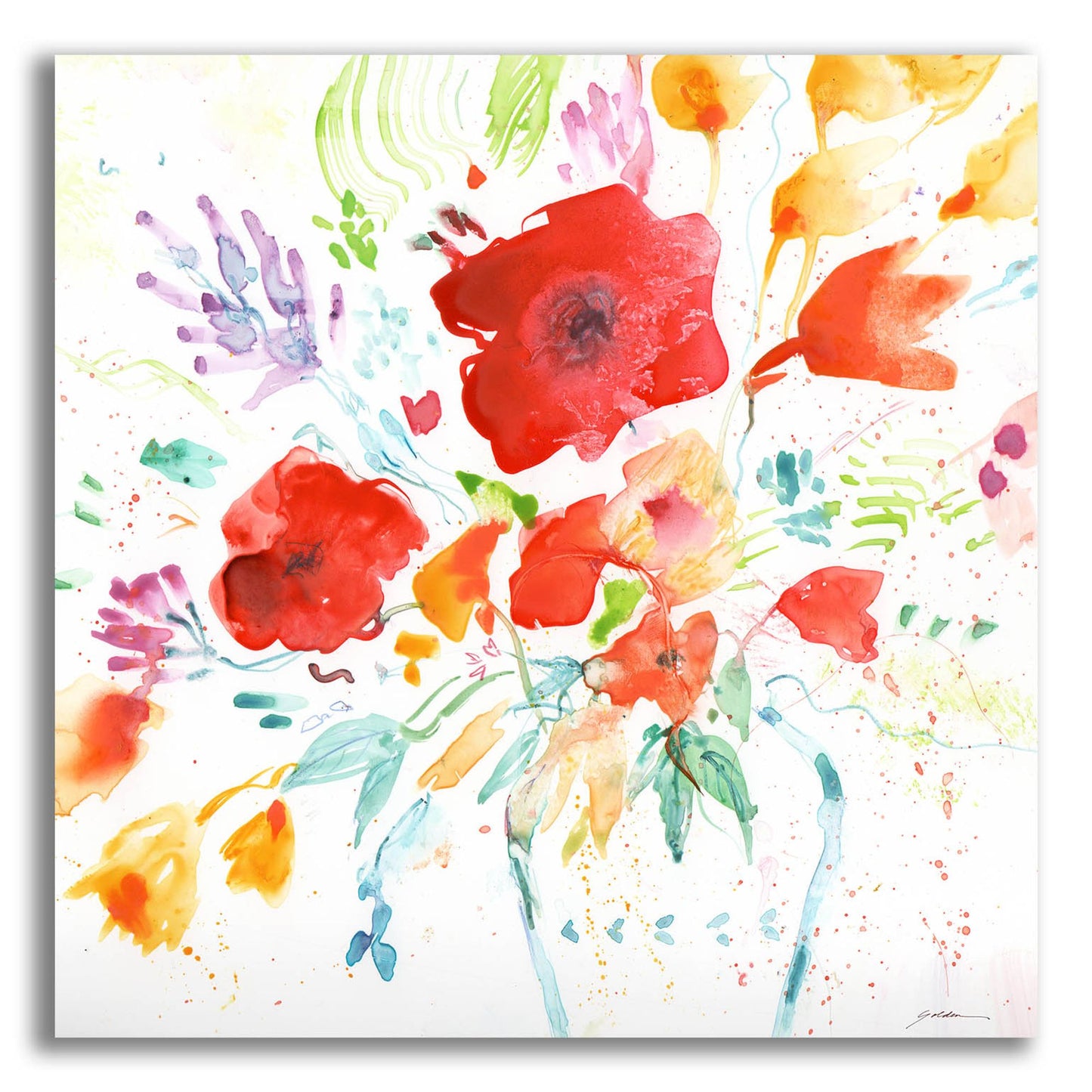 Epic Art 'Bright Bouquet' by Sheila Golden, Acrylic Glass Wall Art