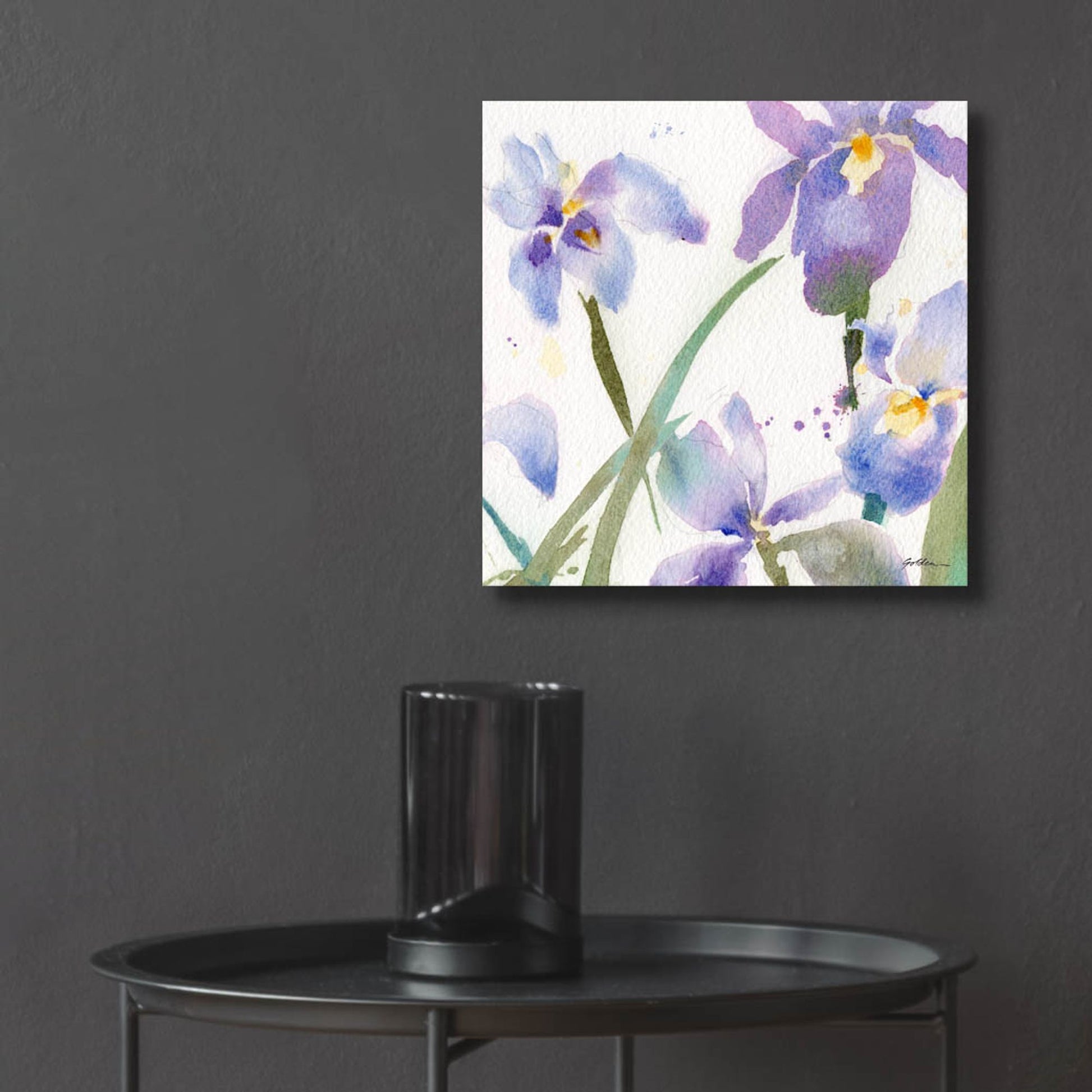 Epic Art 'Irises' by Sheila Golden, Acrylic Glass Wall Art,12x12