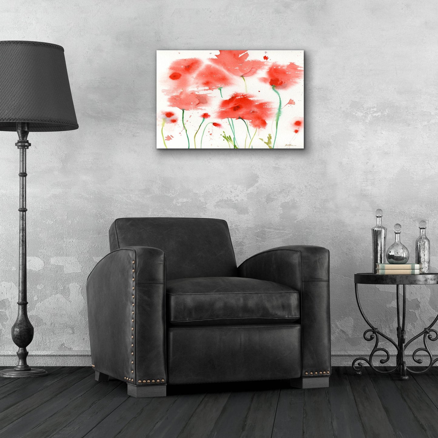 Epic Art 'Poppy Reds' by Sheila Golden, Acrylic Glass Wall Art,24x16