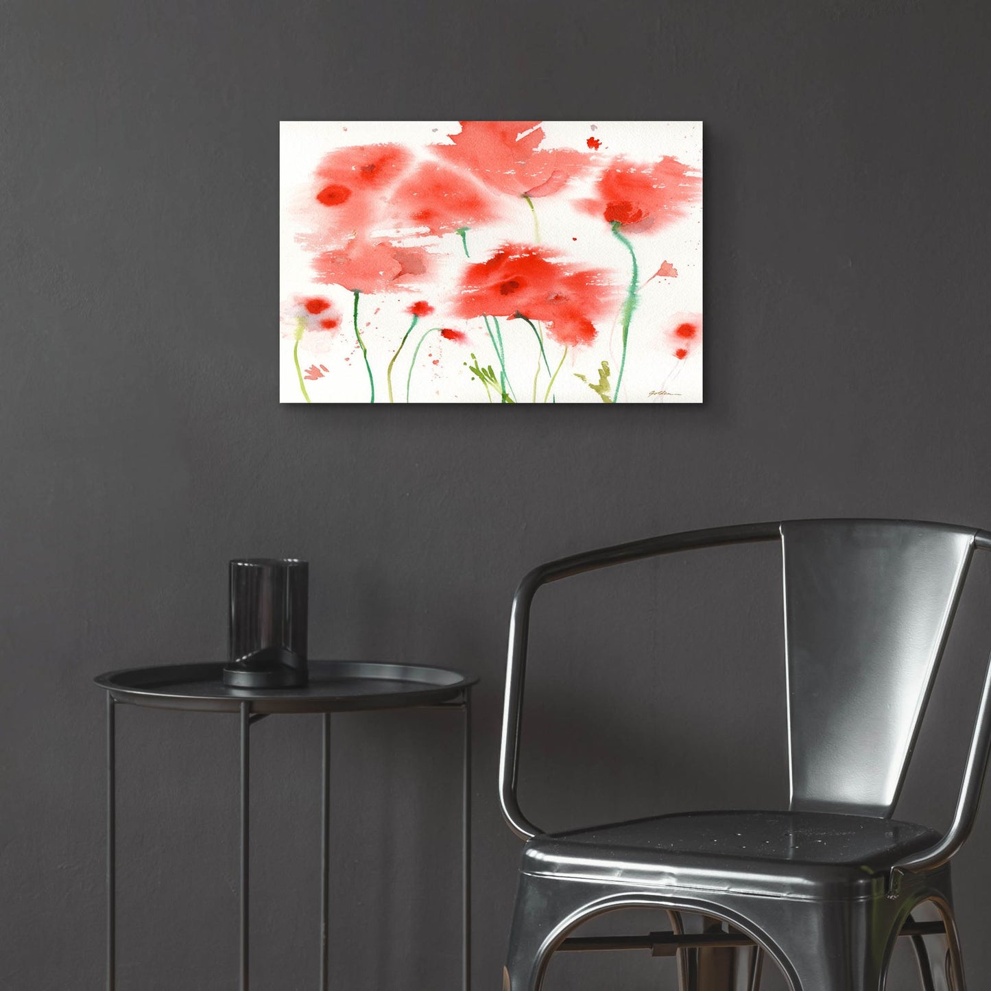 Epic Art 'Poppy Reds' by Sheila Golden, Acrylic Glass Wall Art,24x16