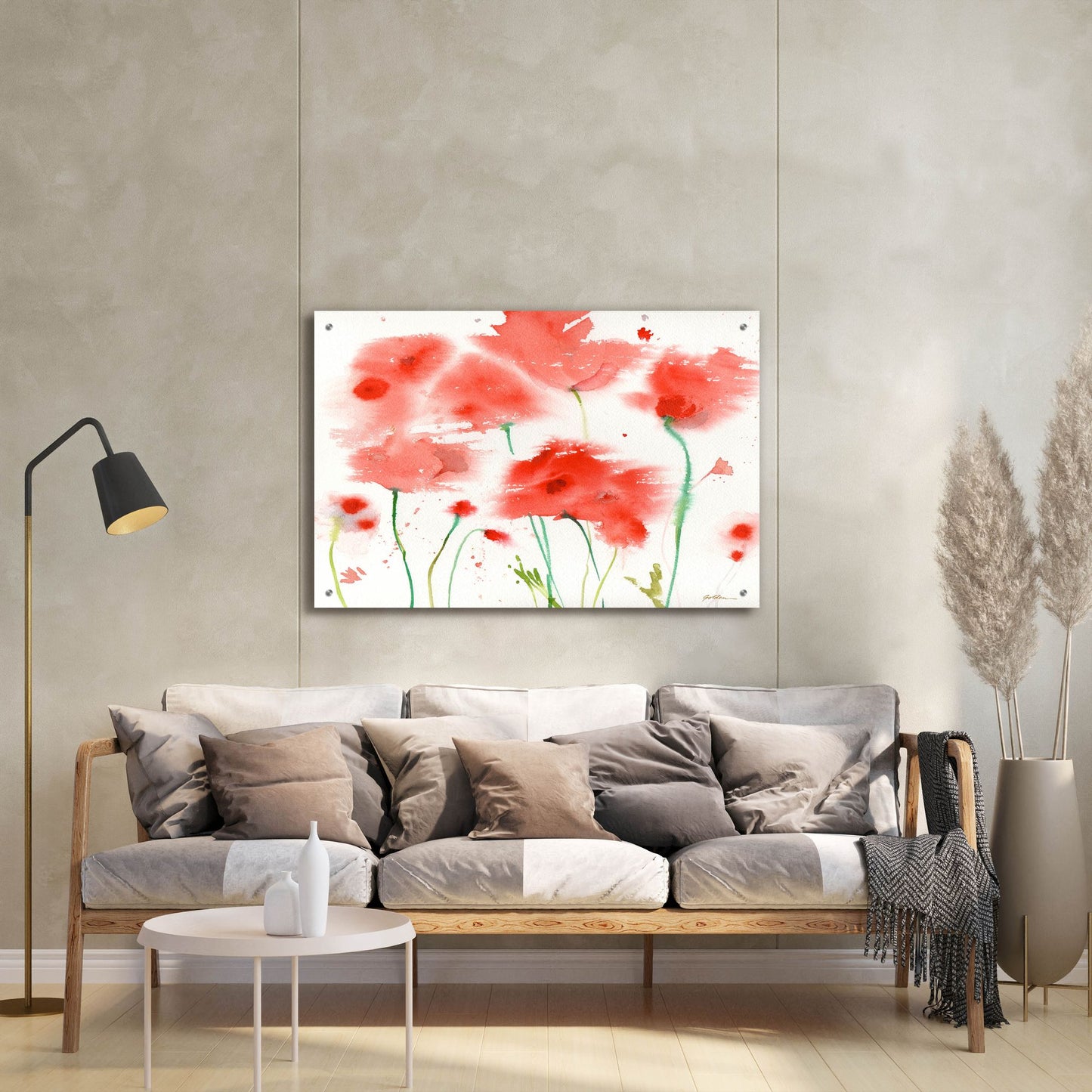 Epic Art 'Poppy Reds' by Sheila Golden, Acrylic Glass Wall Art,36x24