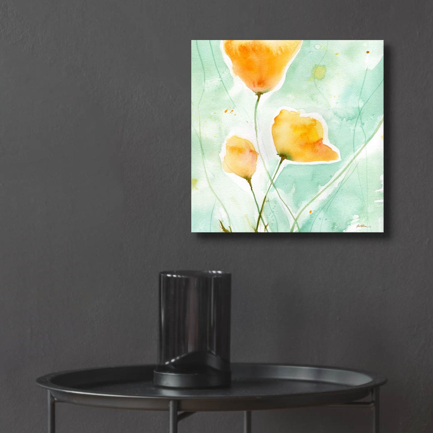 Epic Art 'Precious Poppies' by Sheila Golden, Acrylic Glass Wall Art,12x12