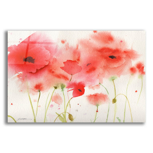 Epic Art 'Red Poppies' by Sheila Golden, Acrylic Glass Wall Art