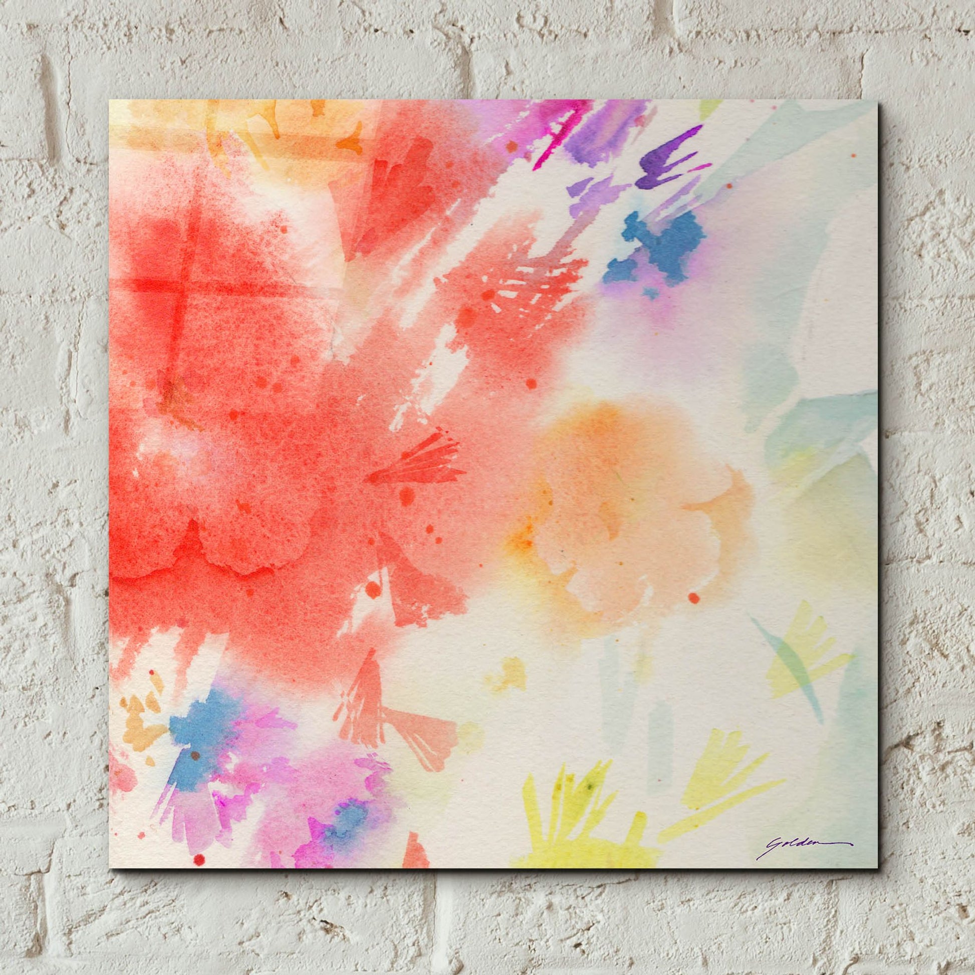 Epic Art 'Summer Glory' by Sheila Golden, Acrylic Glass Wall Art,12x12