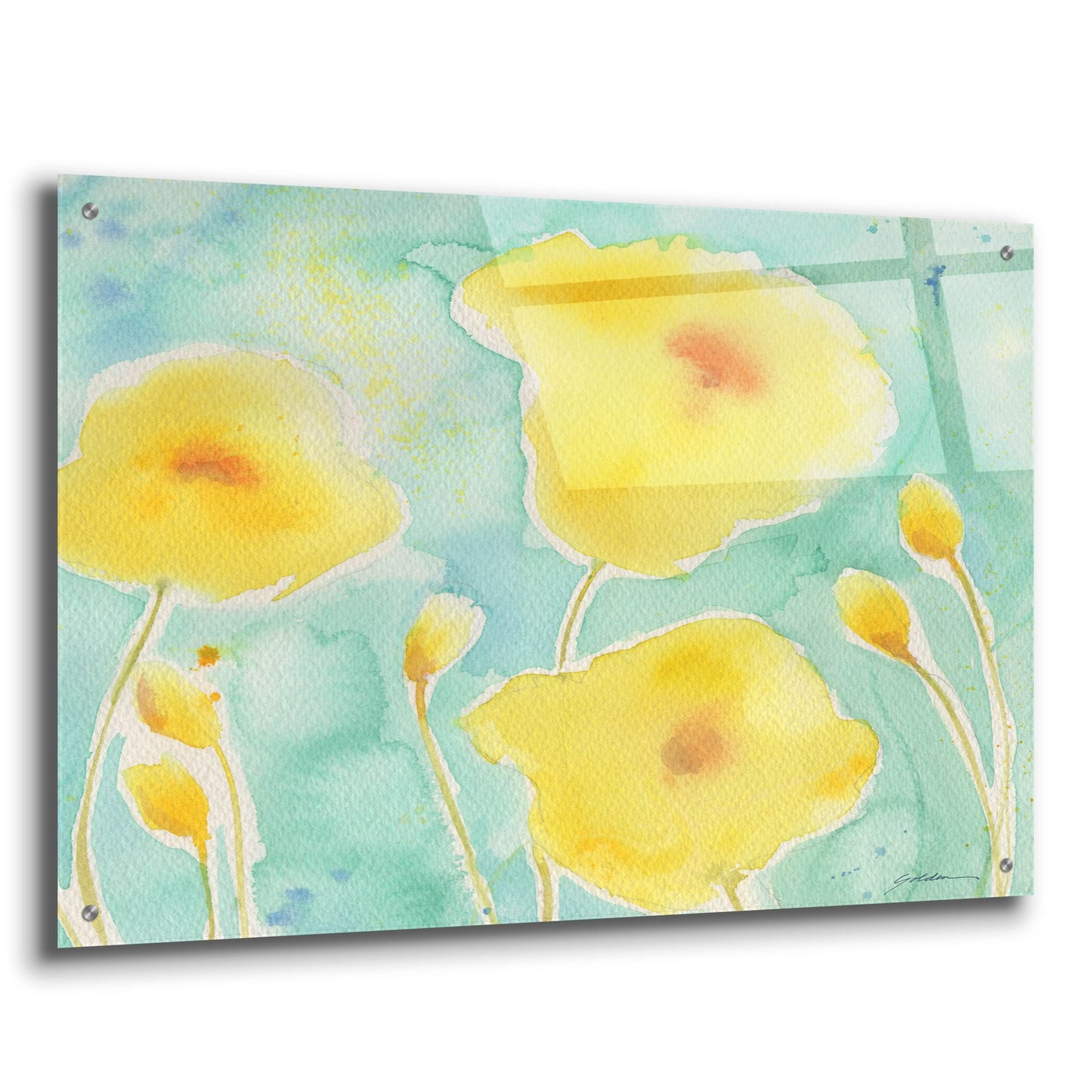 Epic Art 'Summer Rain #3' by Sheila Golden, Acrylic Glass Wall Art,36x24