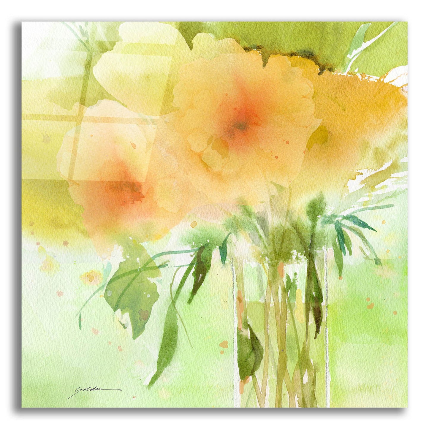 Epic Art 'Verdant Bouquet' by Sheila Golden, Acrylic Glass Wall Art