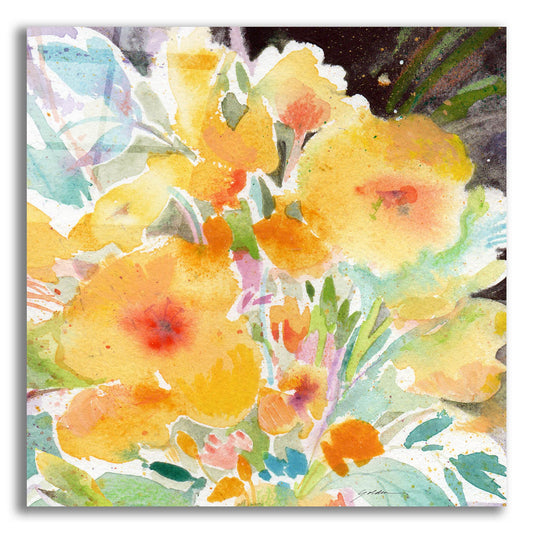 Epic Art 'Yellow Bouquet' by Sheila Golden, Acrylic Glass Wall Art