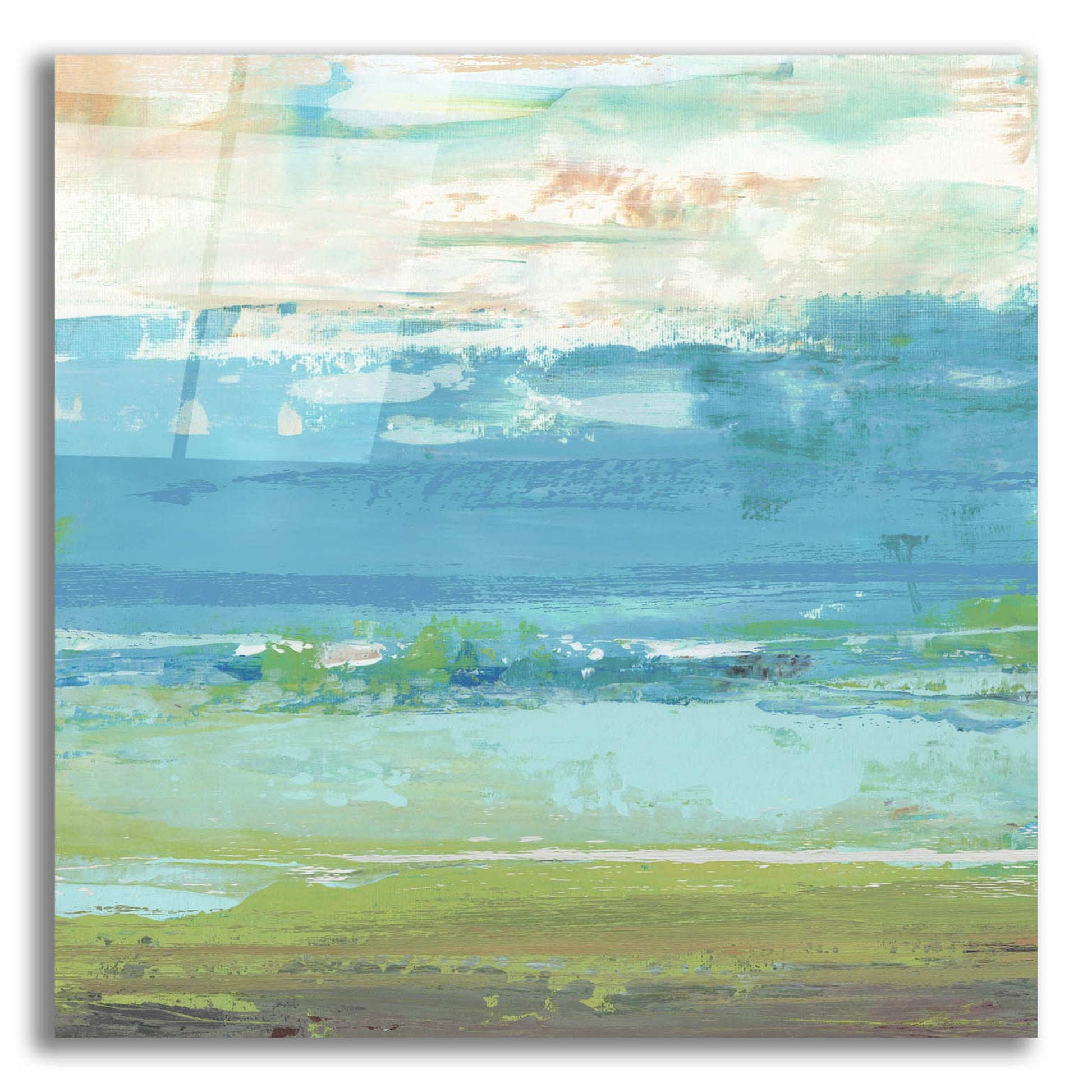 Epic Art 'Beach Wash No 4' by Suzanne Nicoll, Acrylic Glass Wall Art