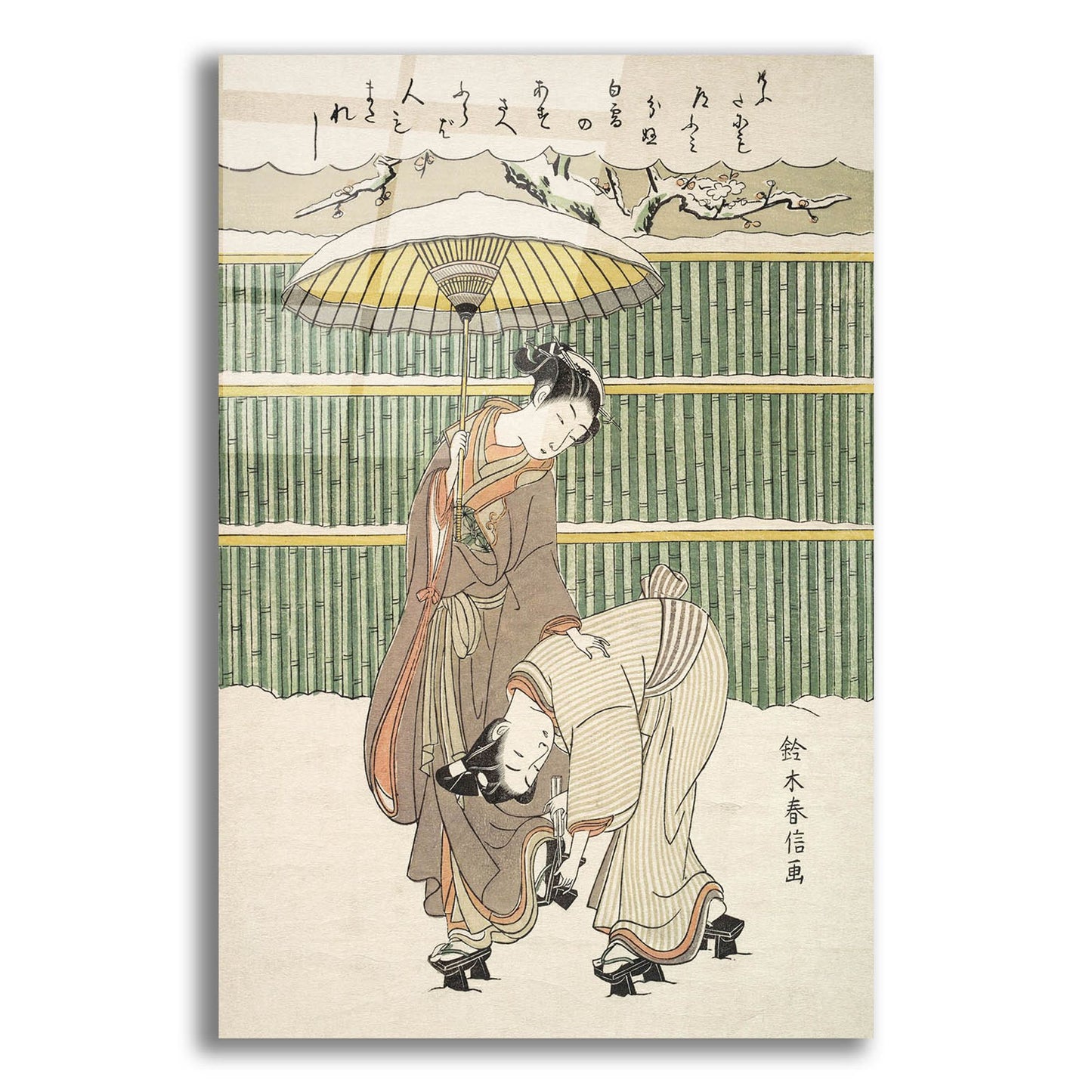 Epic Art 'Untitled' by Suzuki Harunobu, Acrylic Glass Wall Art