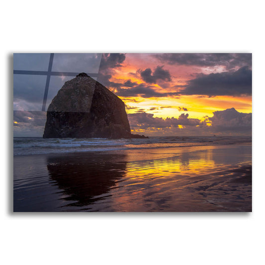 Epic Art 'Cannon Beach Sunset' by Tim Oldford, Acrylic Glass Wall Art