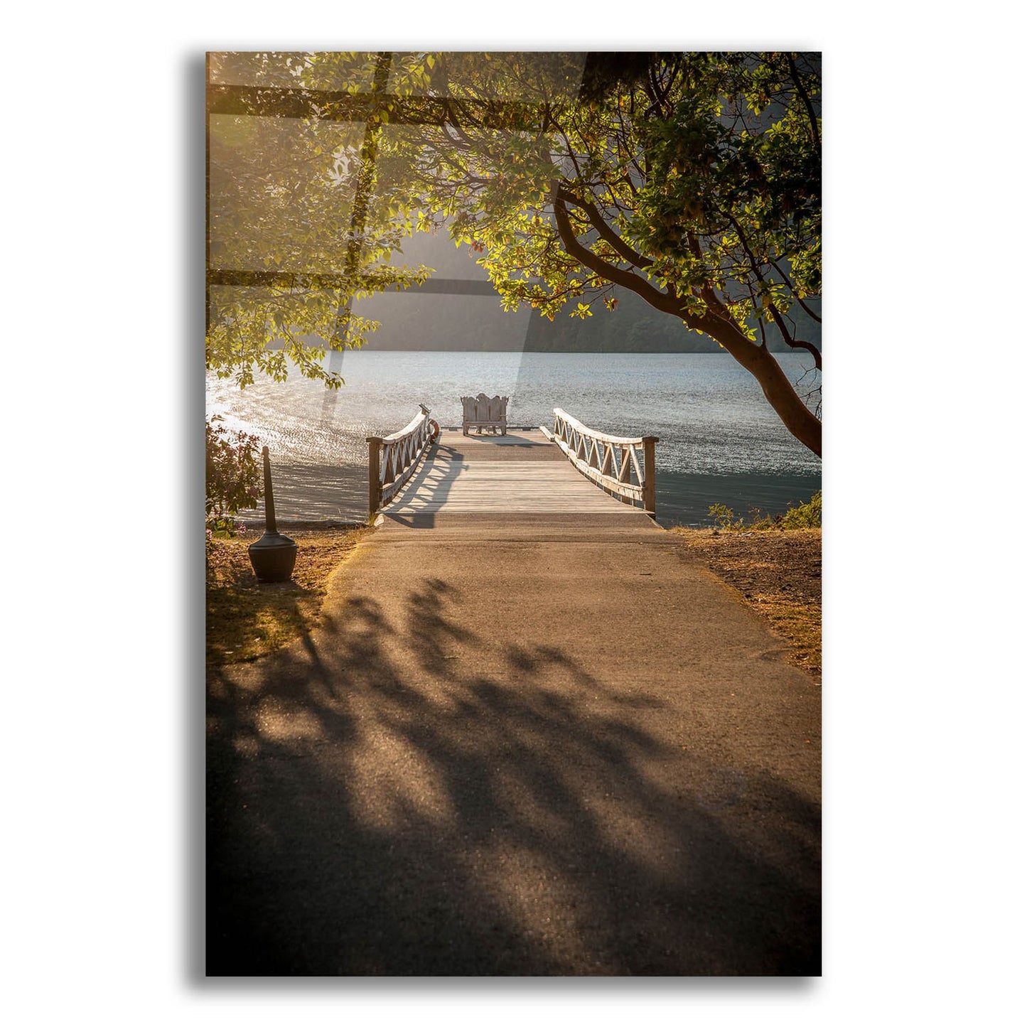 Epic Art 'Crescent Lake Pier' by Tim Oldford, Acrylic Glass Wall Art